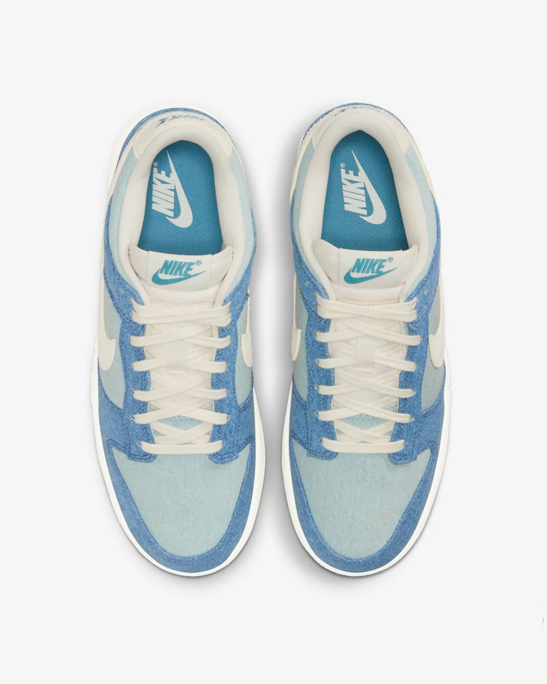 Nike Women's Dunk Low Shoes - Smokey Blue / Denim Turquoise / Ochre / Pale Ivory - Image 6