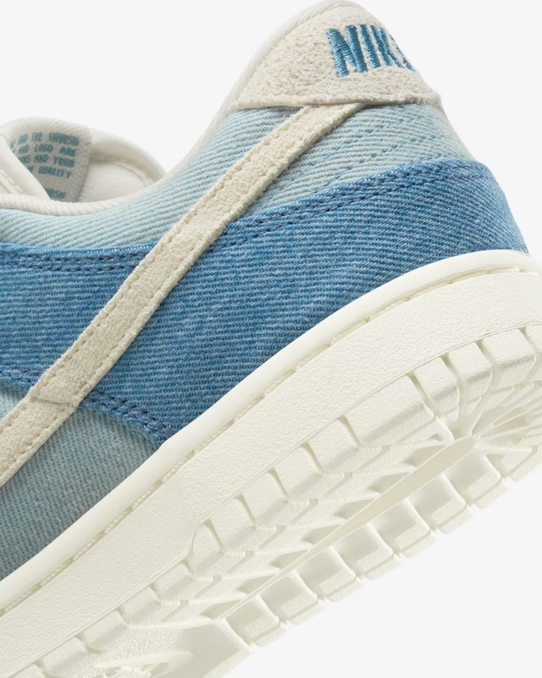 Nike Women's Dunk Low Shoes - Smokey Blue / Denim Turquoise / Ochre / Pale Ivory - Image 9