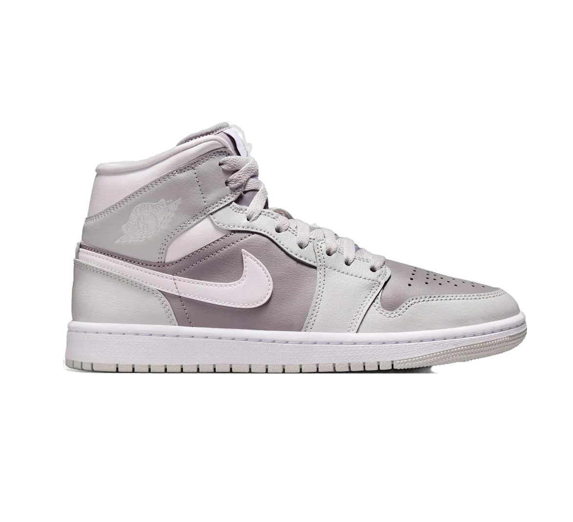 Nike Women's Jordan 1 Mid Shoes - Photon Dust / White / Atmosphere Grey