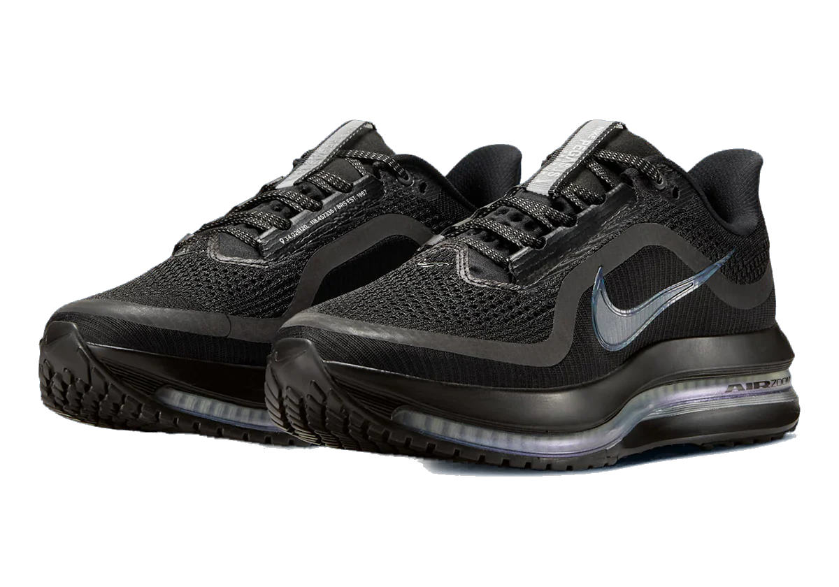 Nike Women's Pegasus Premium Shoes - Black / Metallic Silver - Image 2