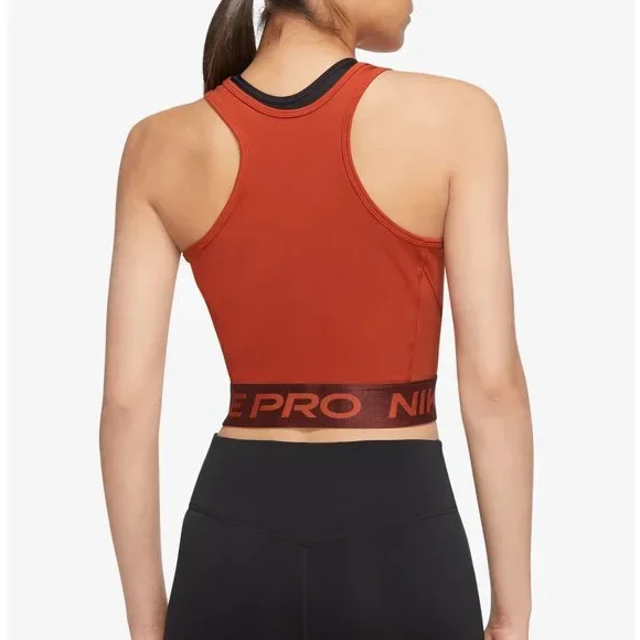 Nike Women's Pro Dri Fit Tank Top - Maroon Red - Image 3