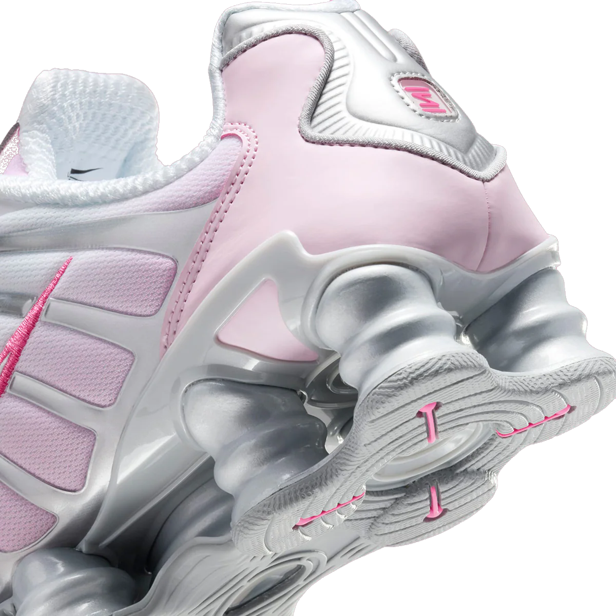 Nike Women's Shox Tl Shoes - Metallic Platinum / Pinksicle / Pink Foam / White / Flat Silver - Image 6