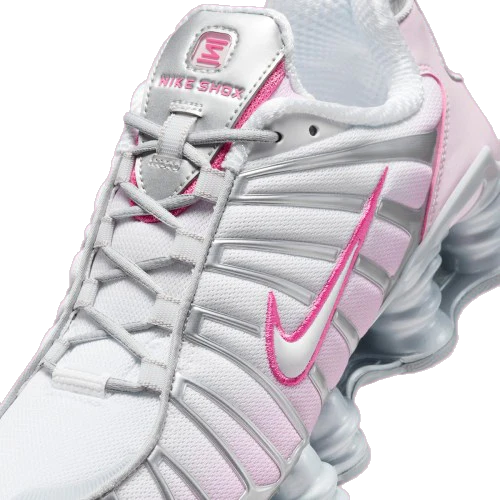 Nike Women's Shox Tl Shoes - Metallic Platinum / Pinksicle / Pink Foam / White / Flat Silver - Image 7