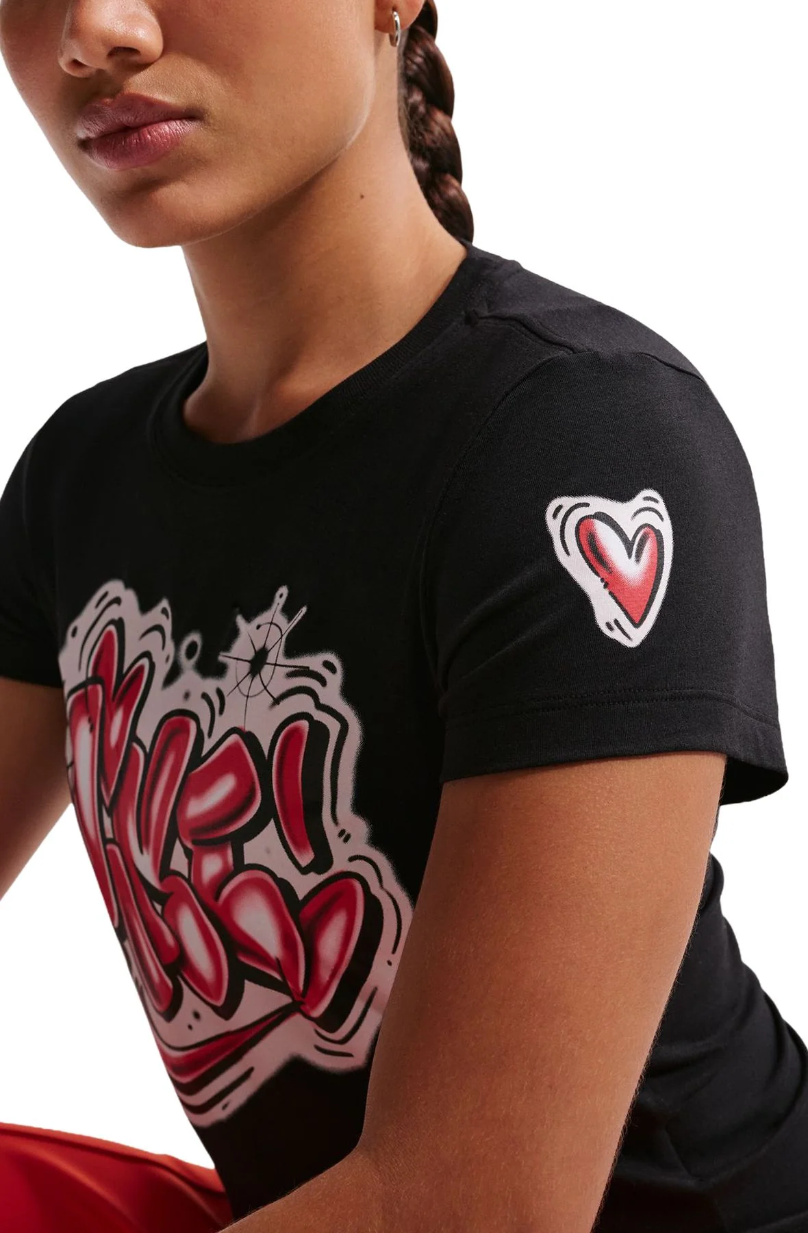 Nike Women's Sportswear Chill Knit Slim Cropped T-Shirt Apparel - Black - Image 3