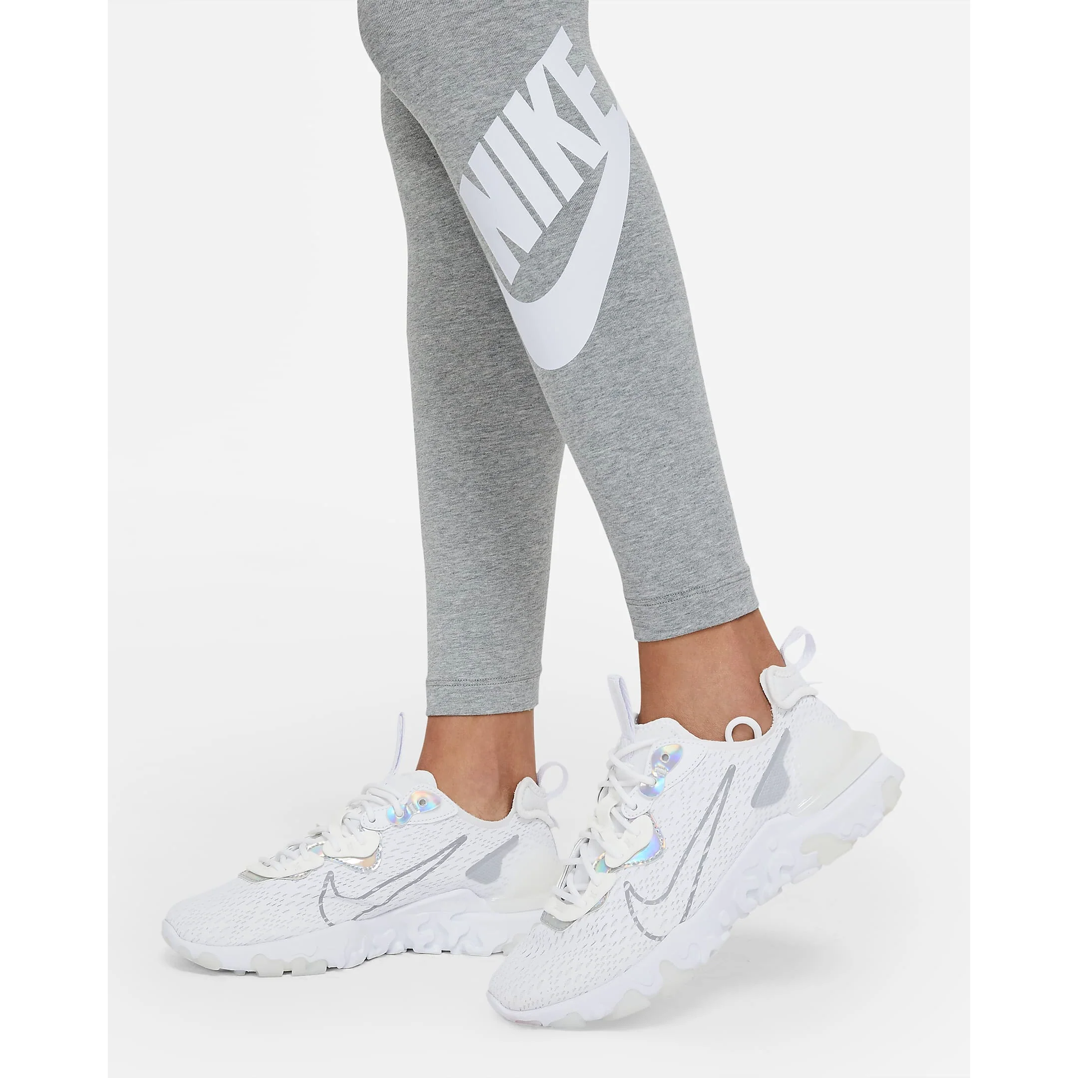 Nike Women's Sportswear Essential Leggings - Dark Grey Heather / White - Image 5
