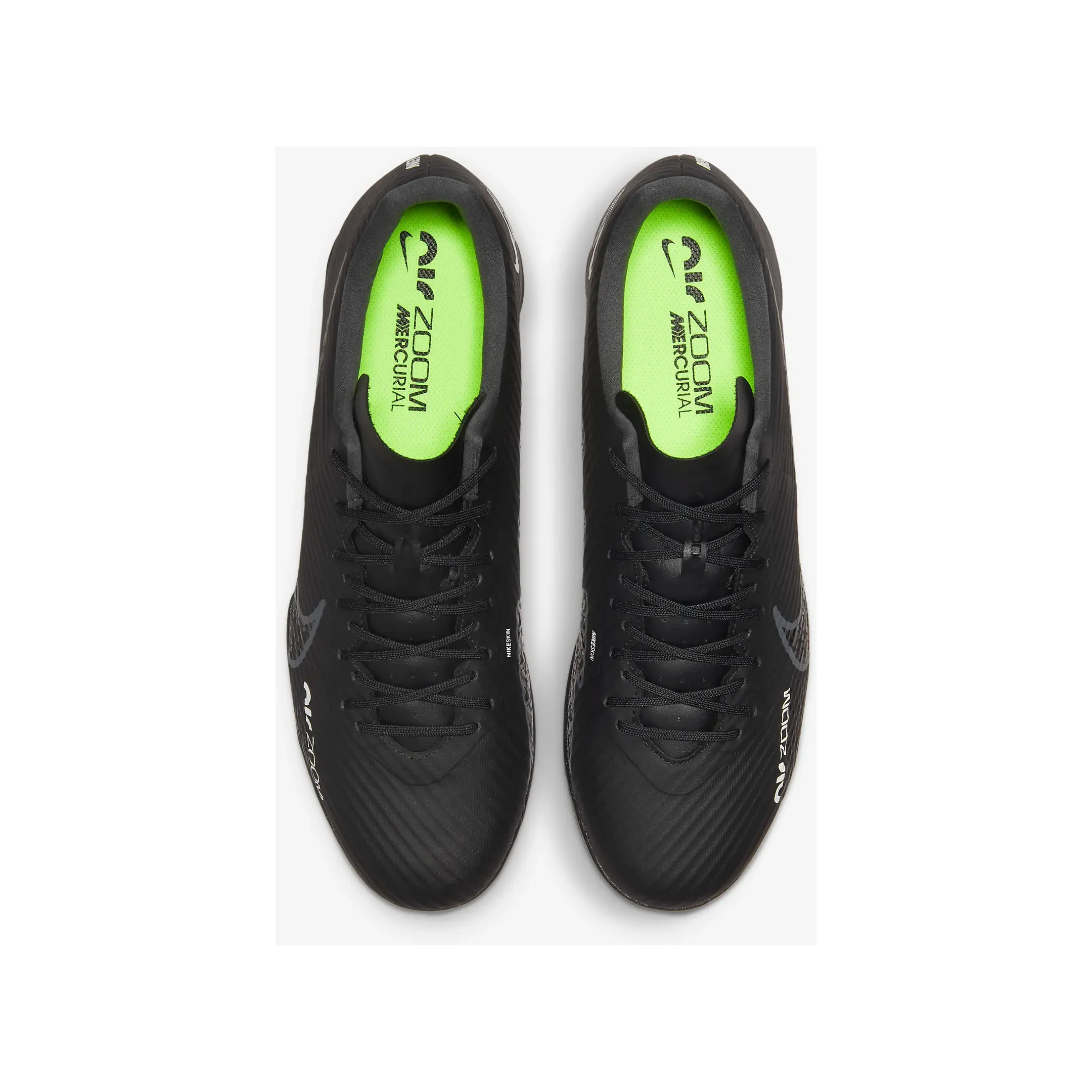 Nike Zoom Mercurial Vapor 15 Academy IC Soccer Shoes - Black / Summit White / Volt / Dark Smoke Grey - Image 5
