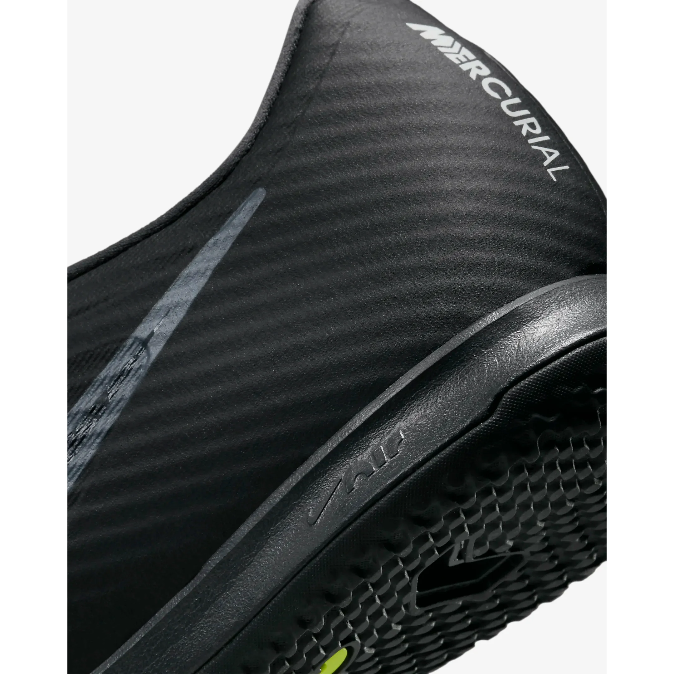 Nike Zoom Mercurial Vapor 15 Academy IC Soccer Shoes - Black / Summit White / Volt / Dark Smoke Grey - Image 9