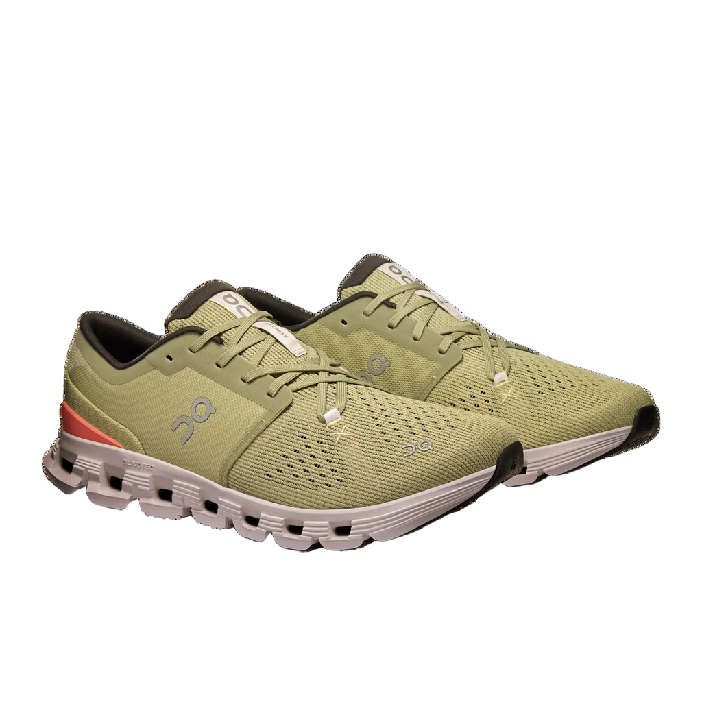 On Men's Cloud X 4 Shoes - Caper / Salmon - Image 2