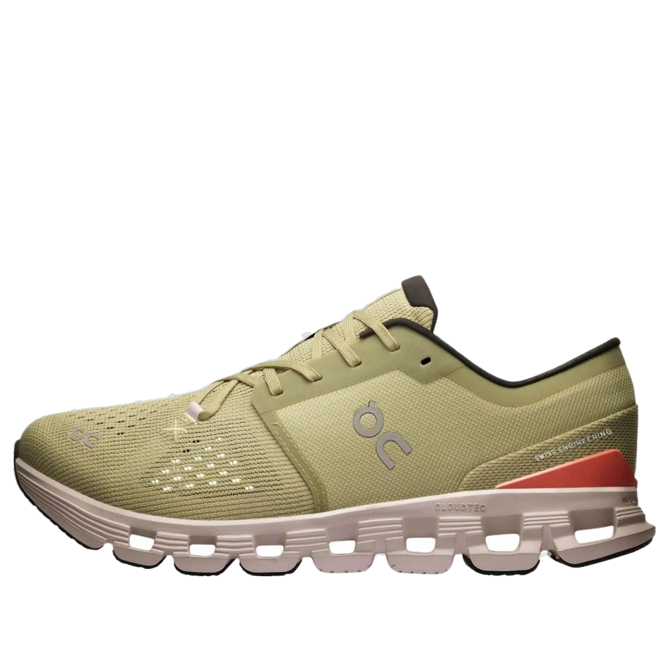On Men's Cloud X 4 Shoes - Caper / Salmon - Image 3