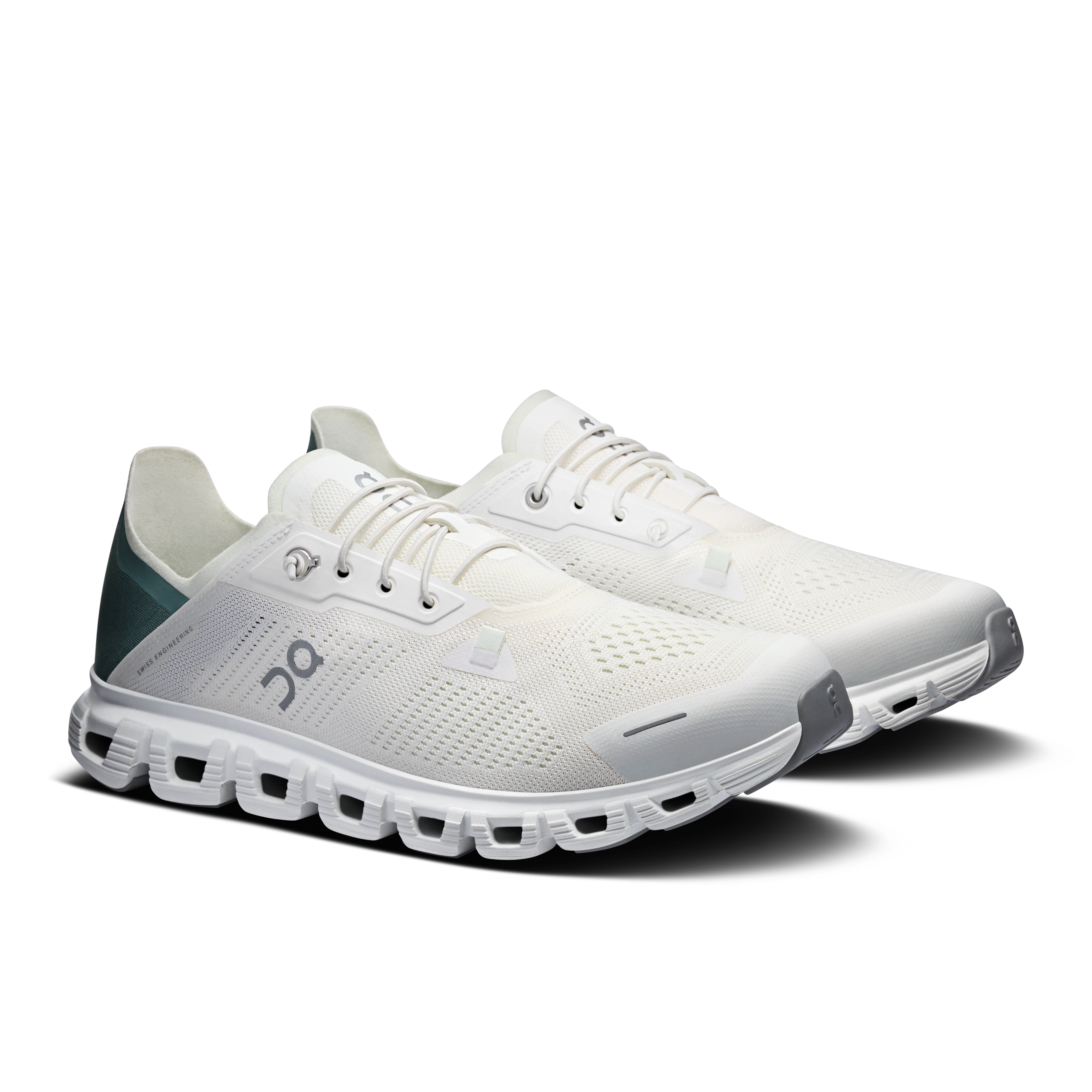On Running Men's Cloud 6 Coast Shoes - Ivory / Olive - Image 2