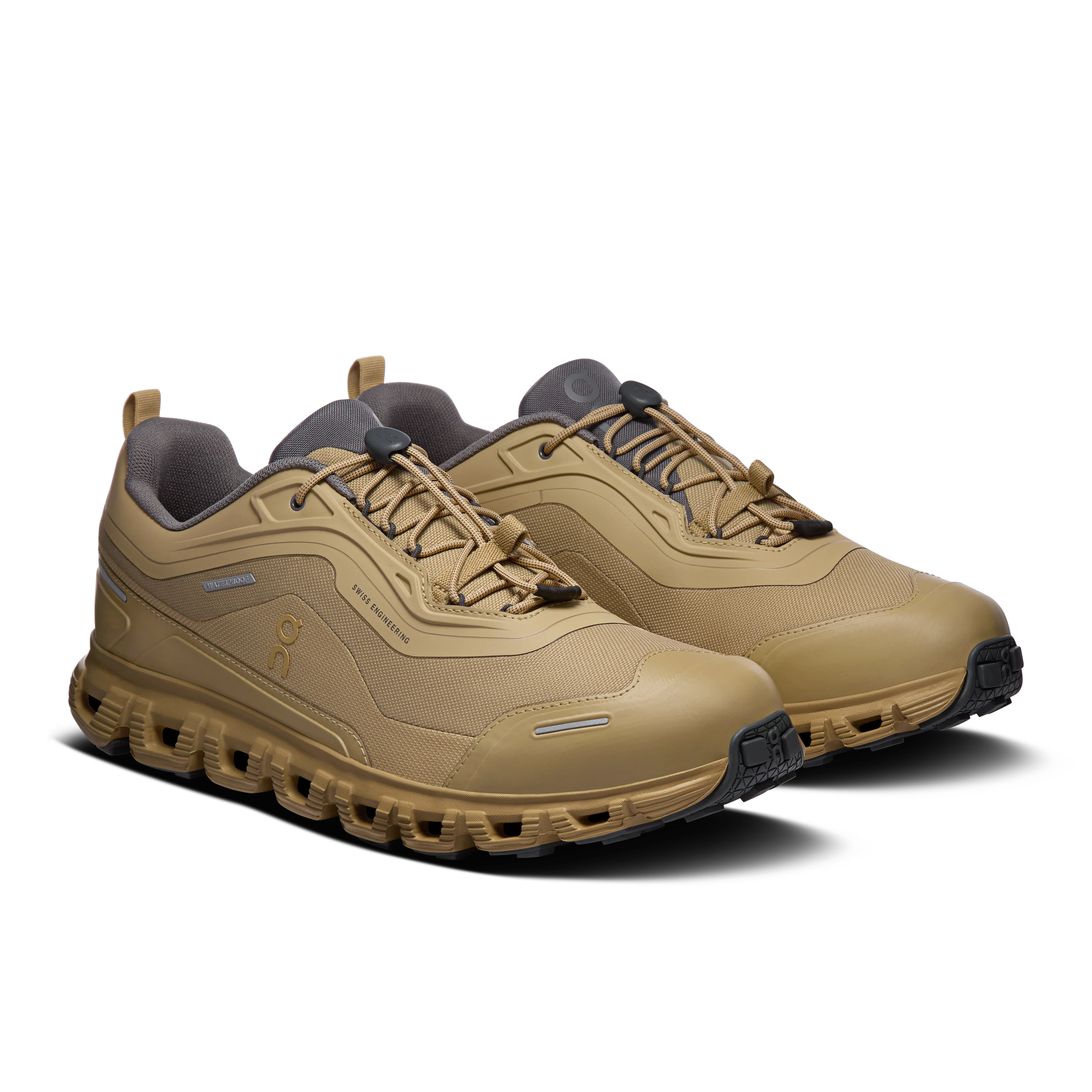 On Running Men's Cloud 6 Geo Waterproof Shoes - Chai / Chai - Image 2