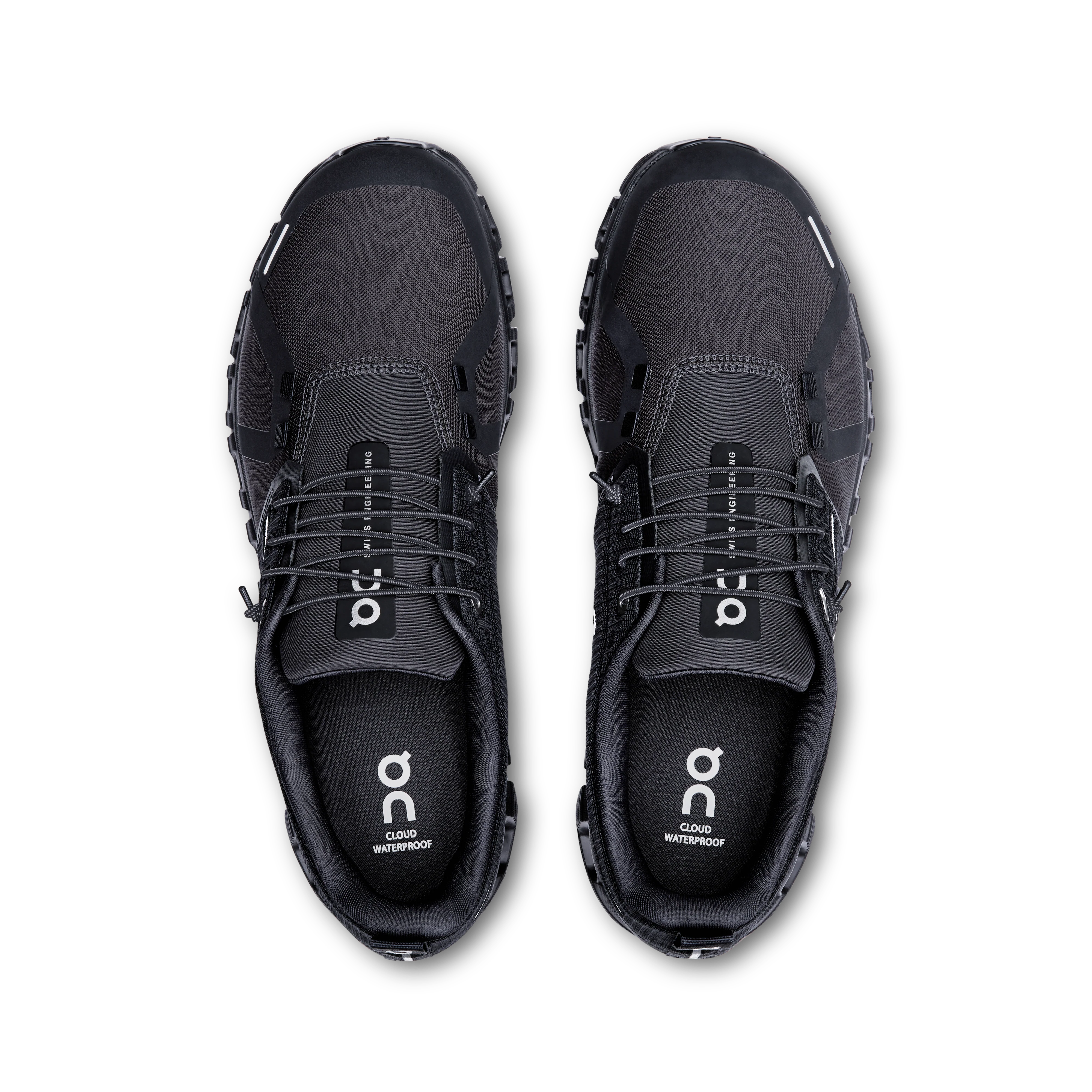 On Running Men's Cloud 6 Waterproof Shoes - Black / Black - Image 3