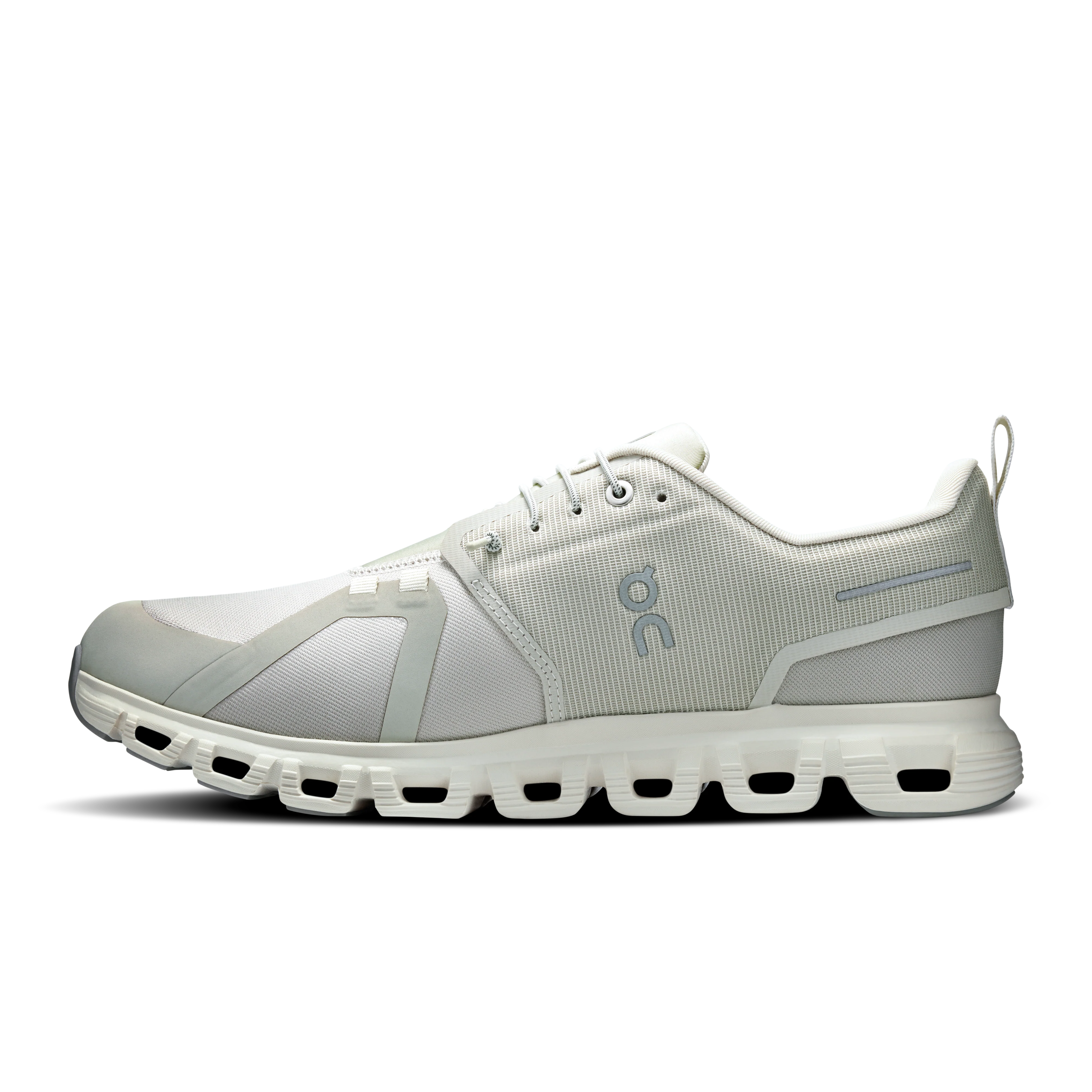 On Running Men's Cloud 6 Waterproof Shoes - Pelican / Ghost - Image 4