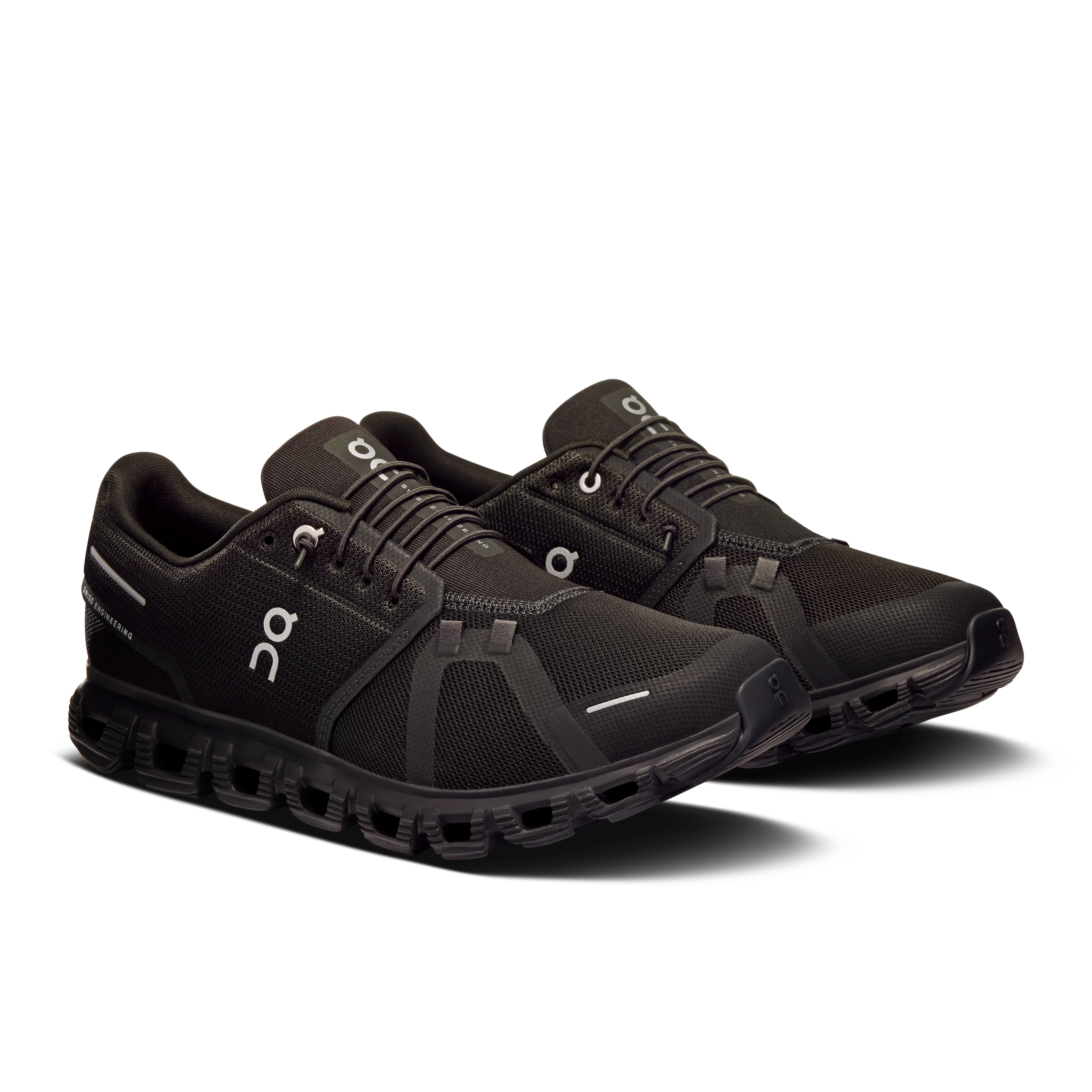 On Running Men's Cloud 6 Wide Shoes - Black / Black - Image 2