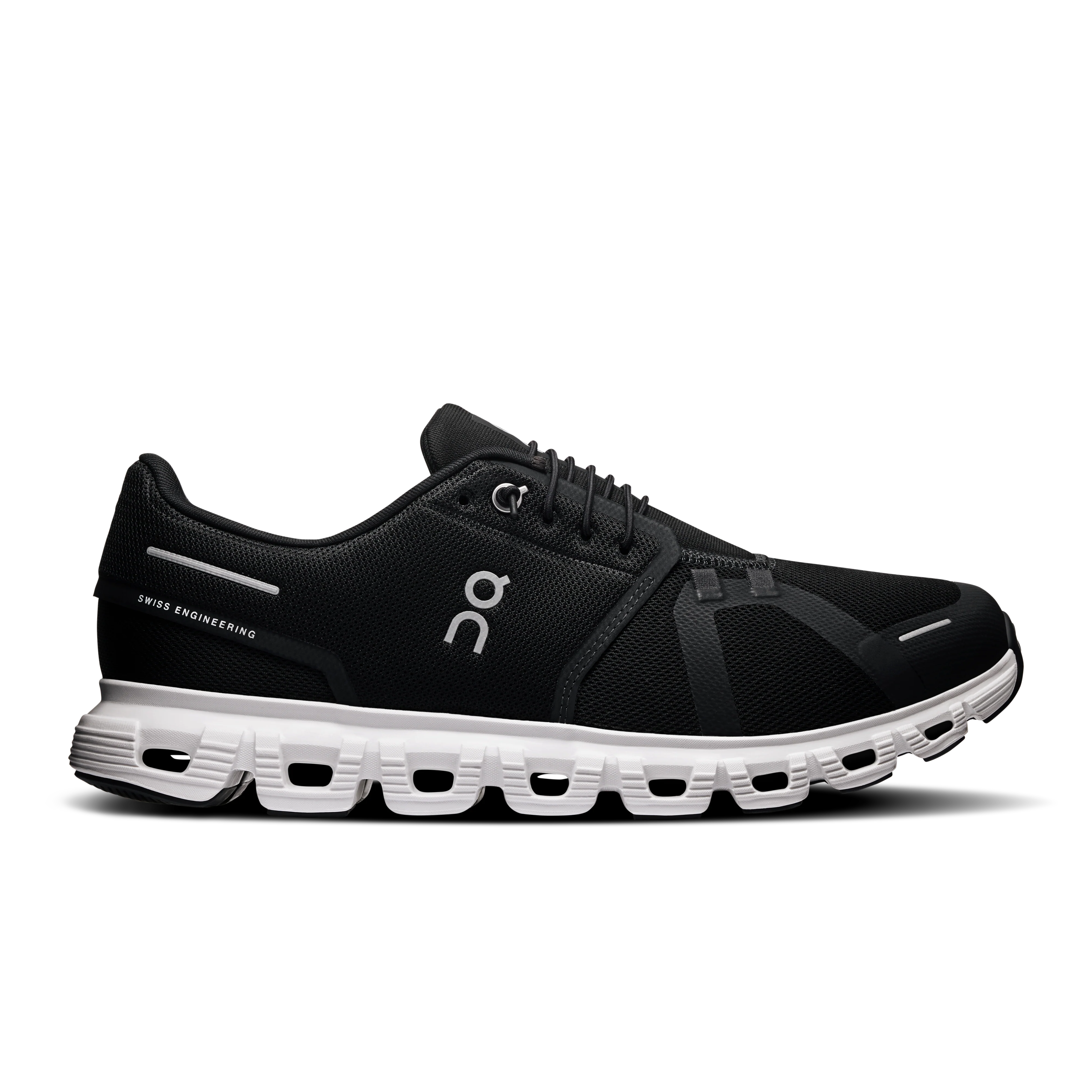 On Running Men's Cloud 6 Wide Shoes - Black / White