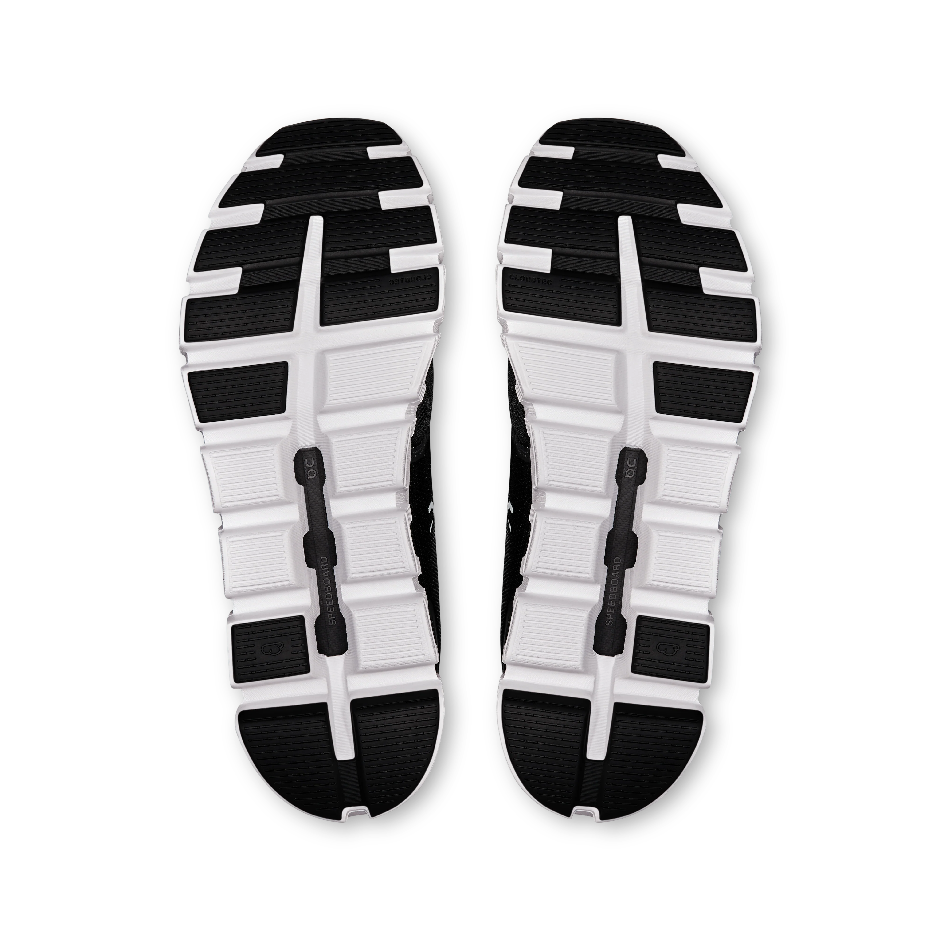 On Running Men's Cloud 6 Wide Shoes - Black / White - Image 3