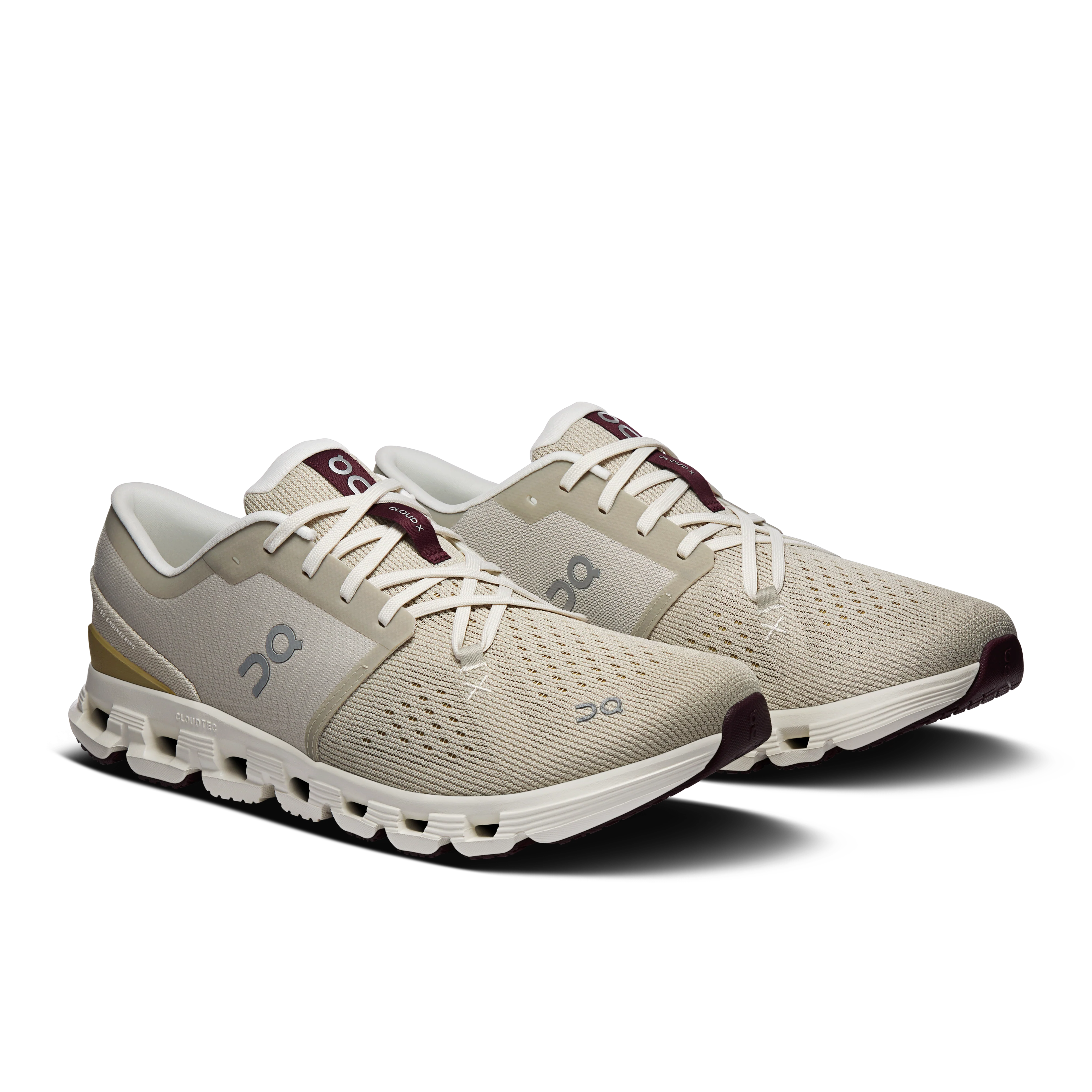 On Running Men's Cloud X 4 Shoes - Pelican / Ice - Image 2