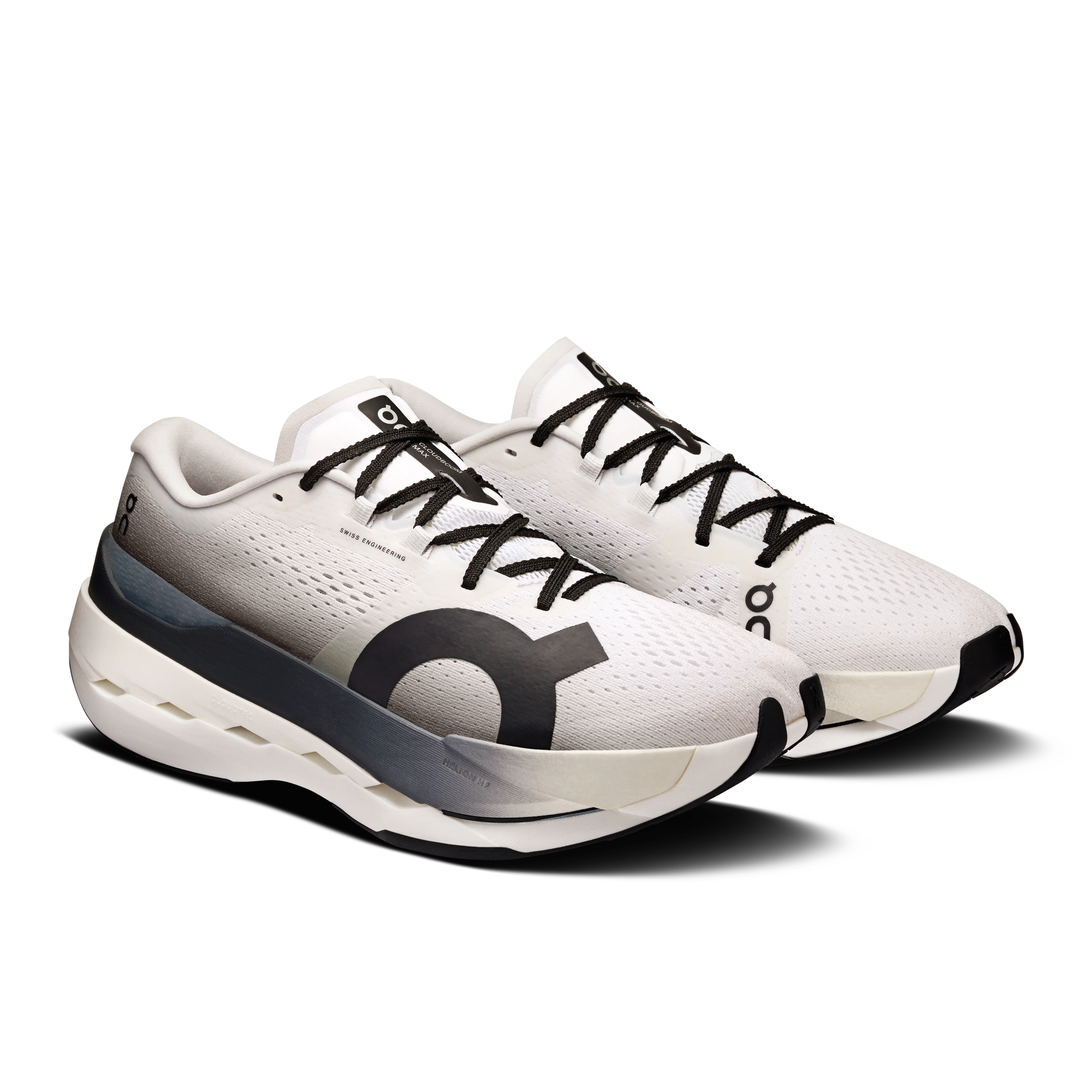 On Running Men's Cloudboom Max Shoes - White / Black - Image 2
