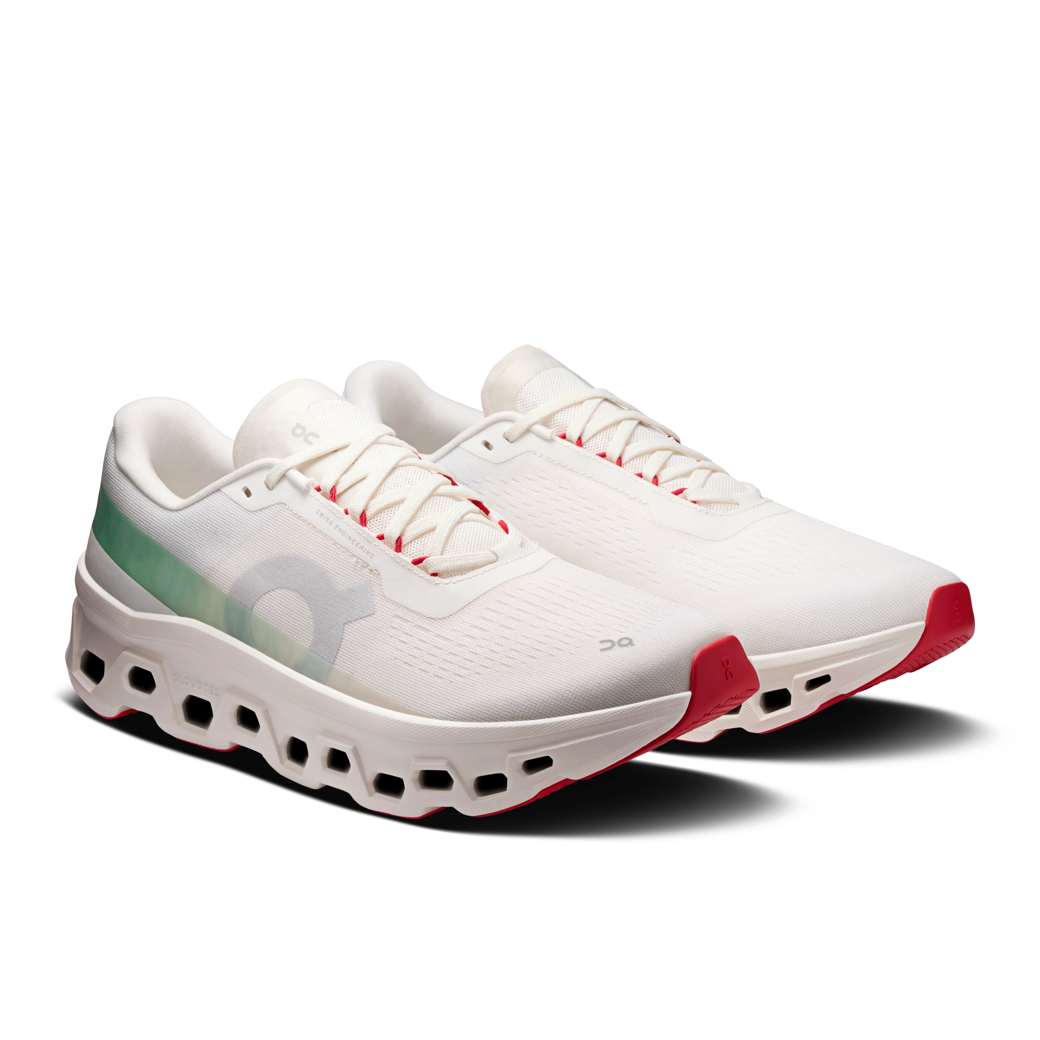 On Running Men's Cloudmonster 1 Shoes - Ivory / Creek - Image 2