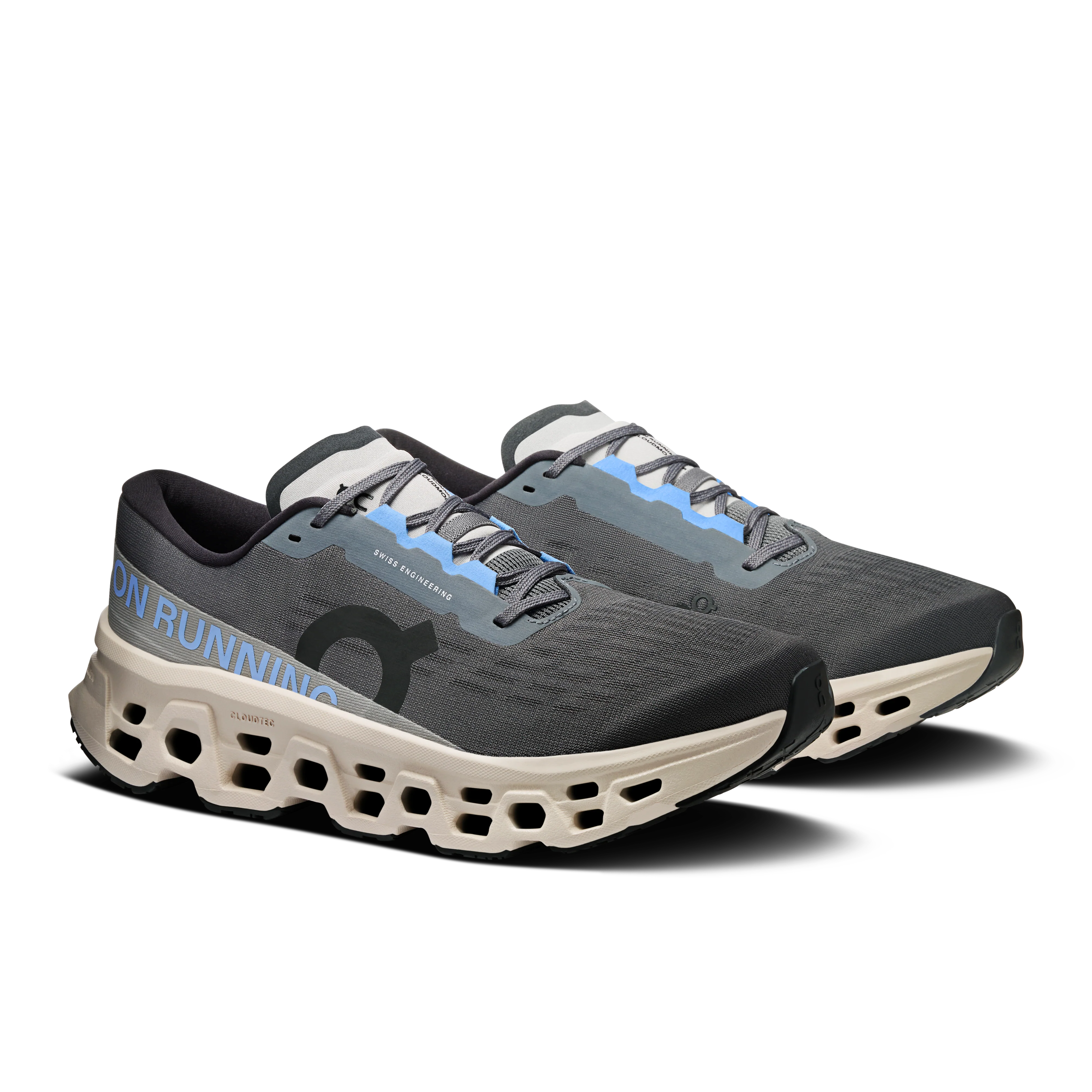 On Running Men's Cloudmonster 3 Shoes - Rock / Silver - Image 2