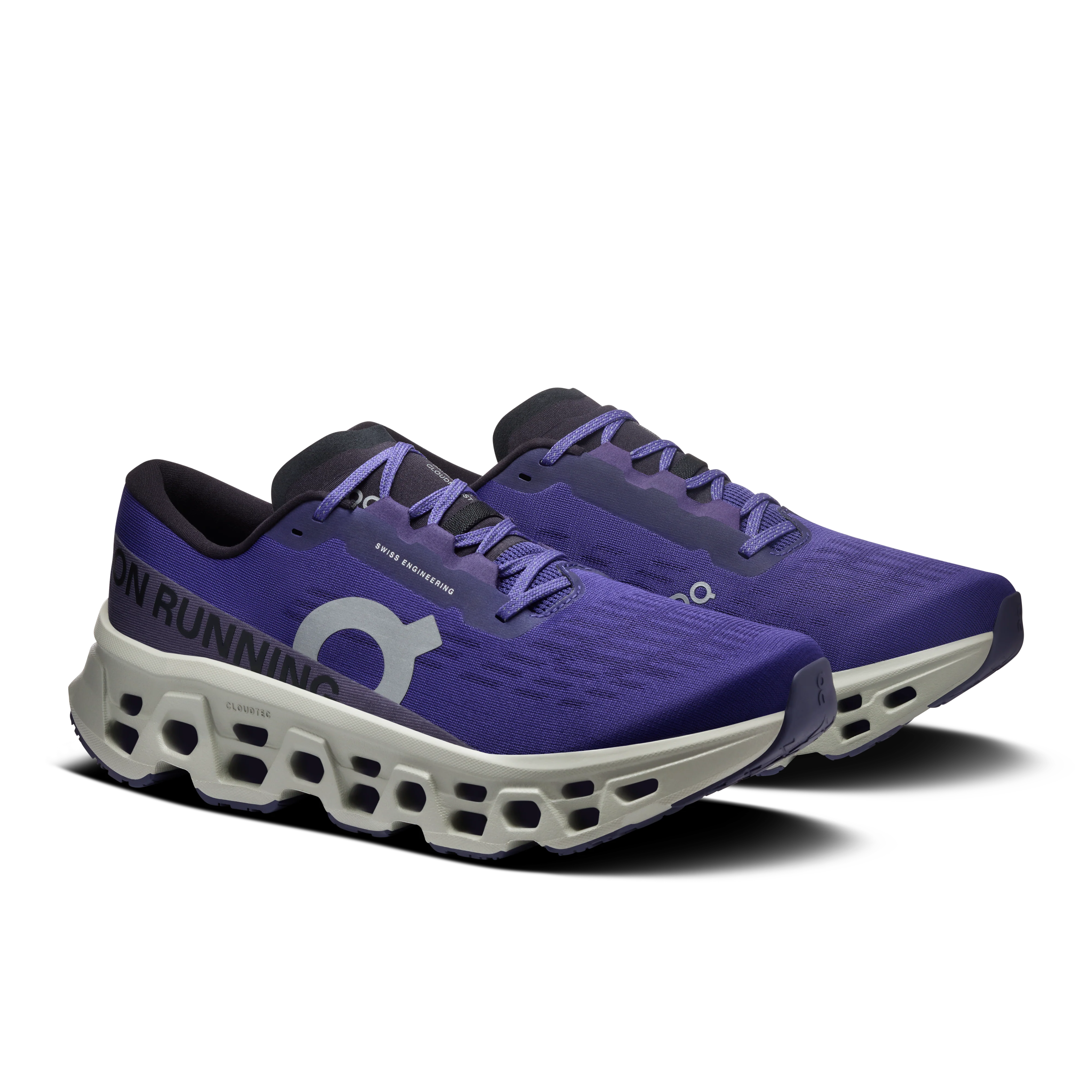 On Running Men's Cloudmonster 3 Wide Shoes - Twilight / White - Image 2