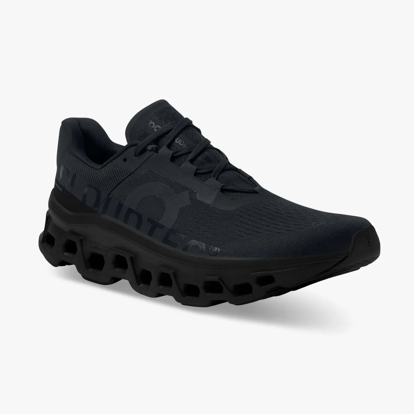 On Running Men's Cloudmonster Shoes - All Black - Image 2