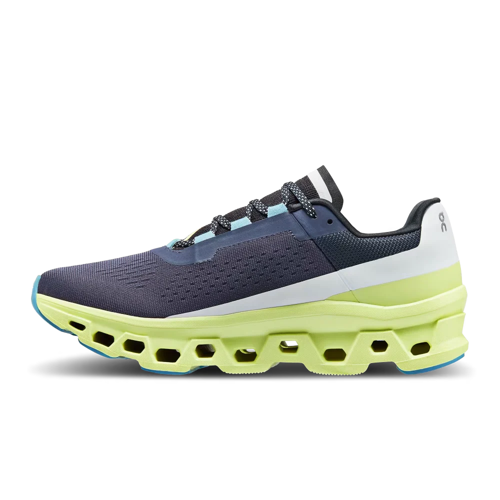 On Running Men's Cloudmonster Shoes - Iron / Hay - Image 4