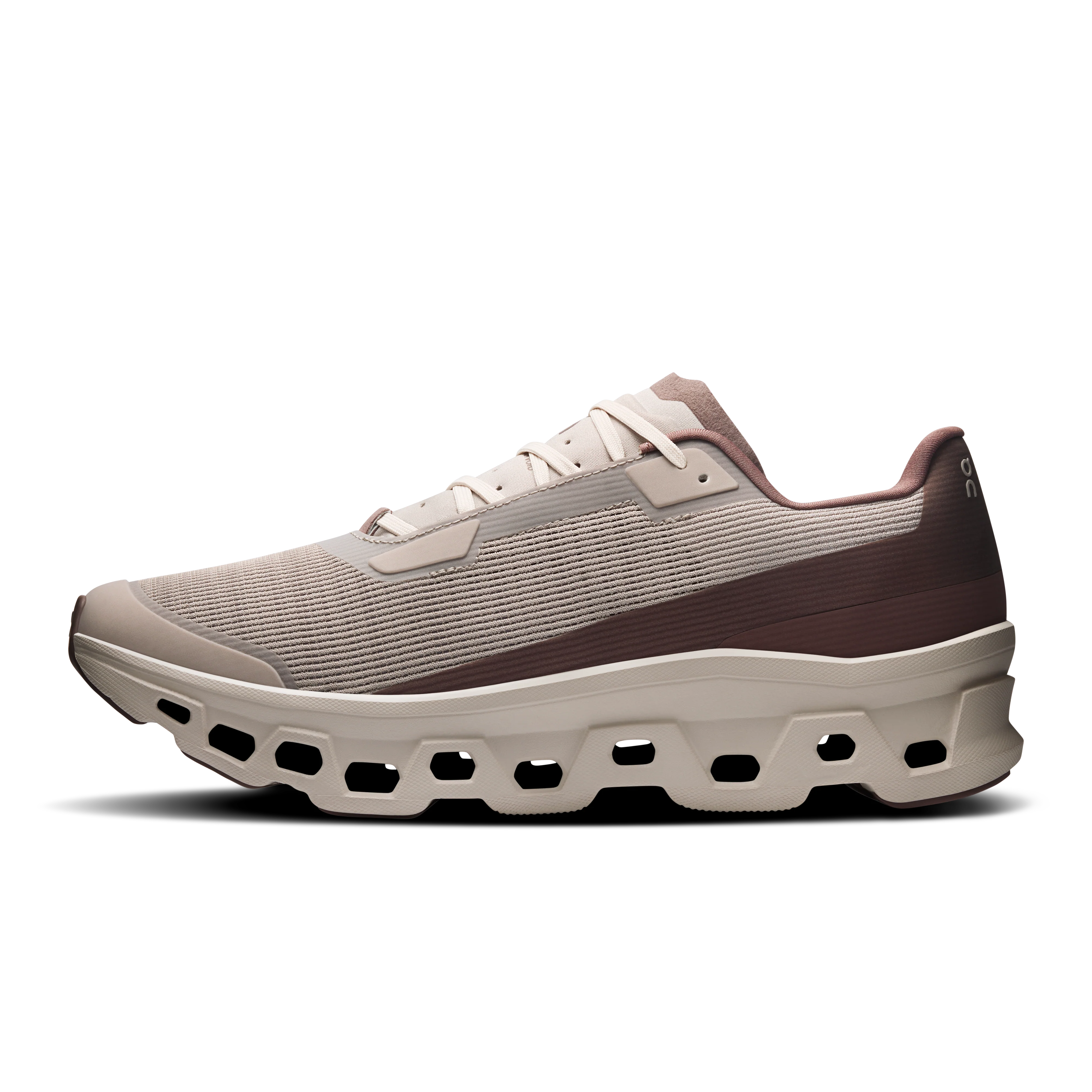 On Running Men's Cloudmonster Void Shoes - Fog / Pearl - Image 4