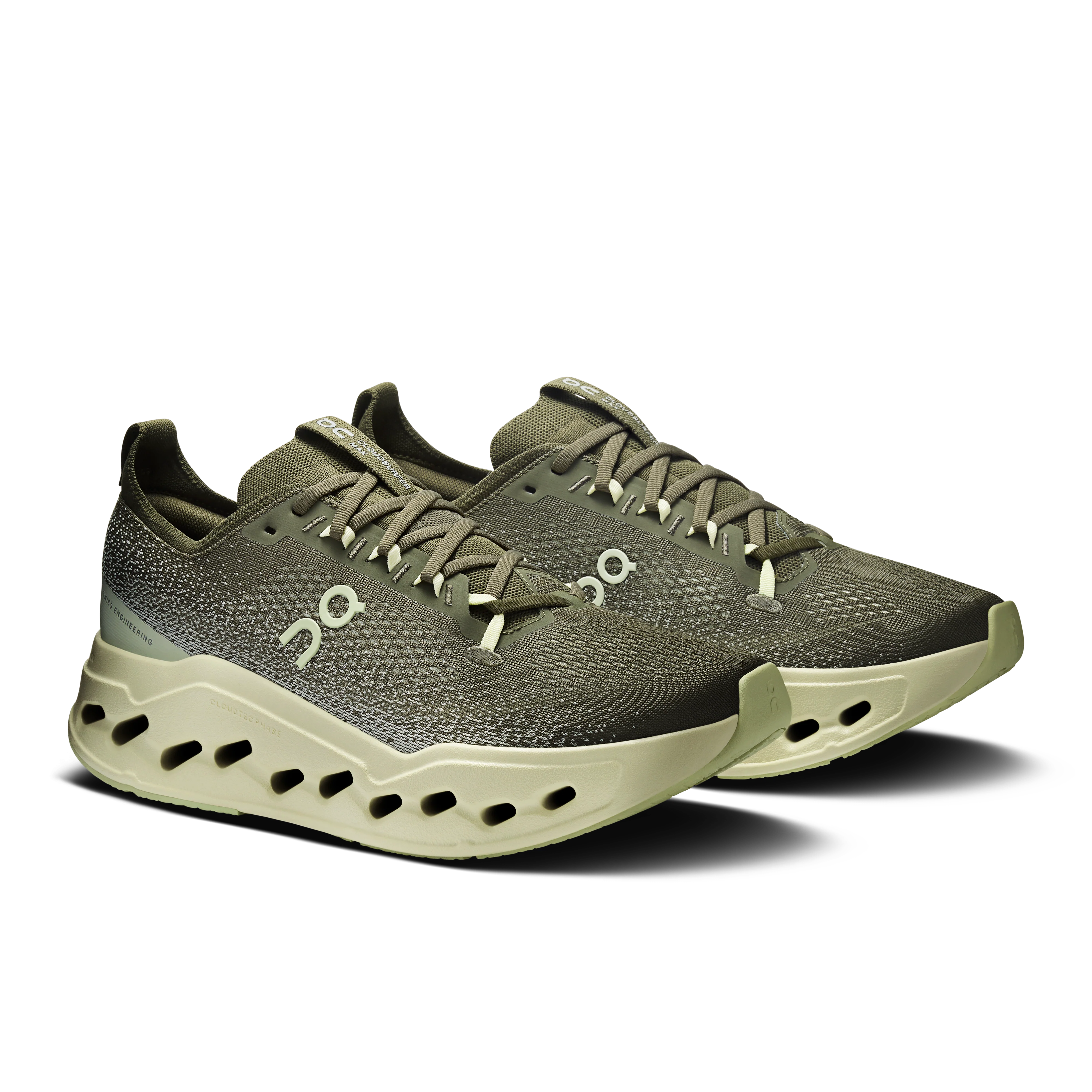 On Running Men's Cloudsurfer Max Shoes - Olive / Seedling - Image 2