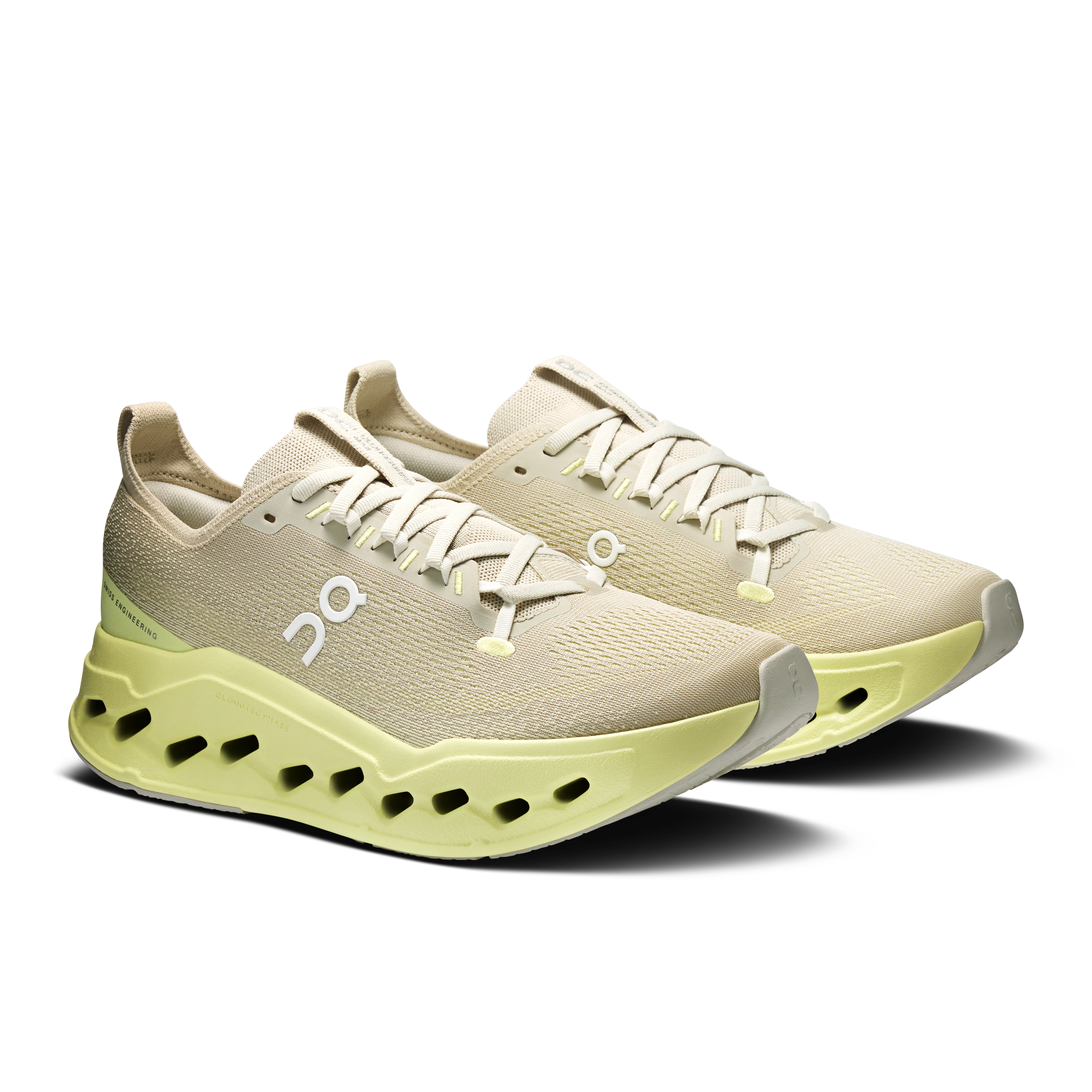 On Running Men's Cloudsurfer Max Shoes - Pelican / Limelight - Image 2