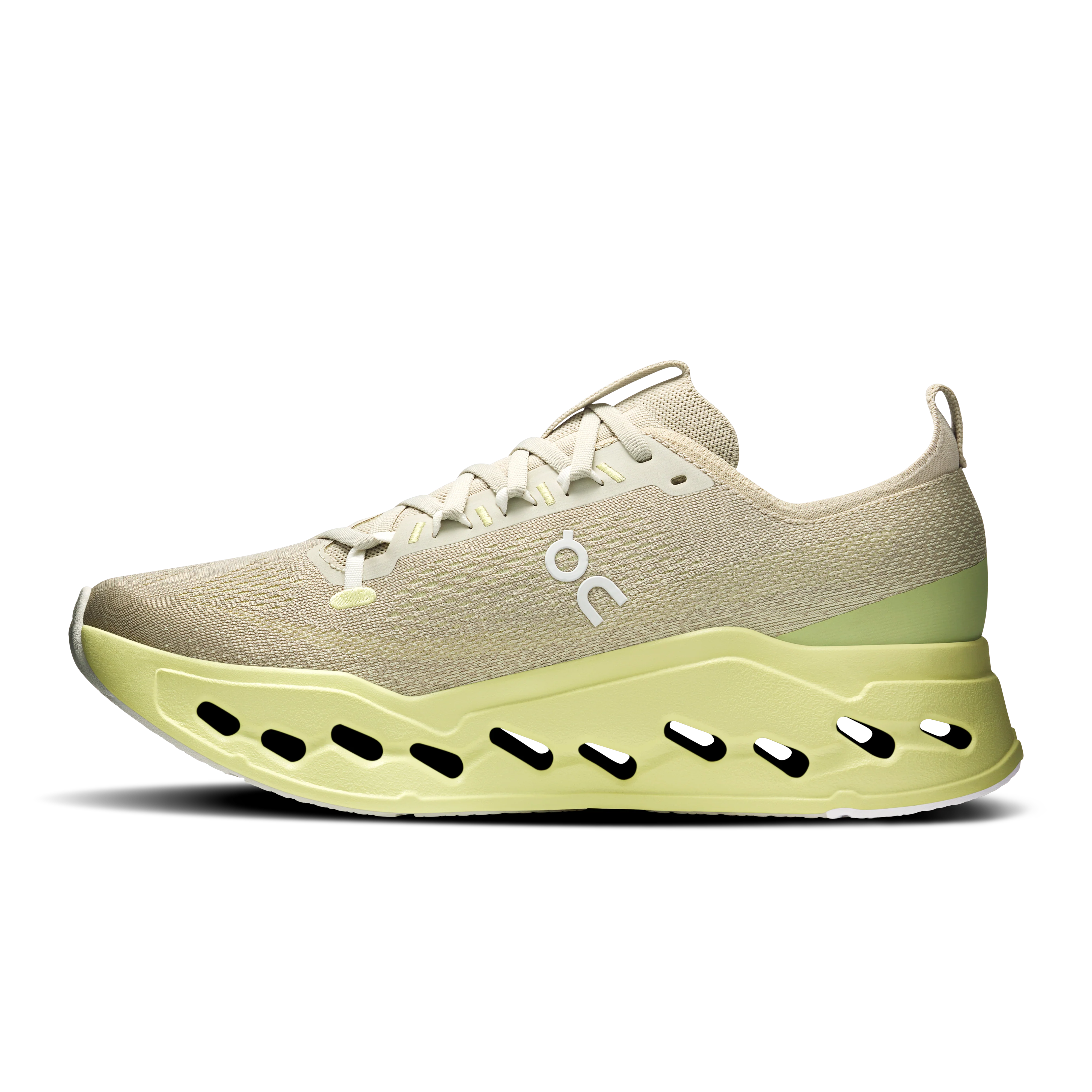 On Running Men's Cloudsurfer Max Shoes - Pelican / Limelight - Image 4