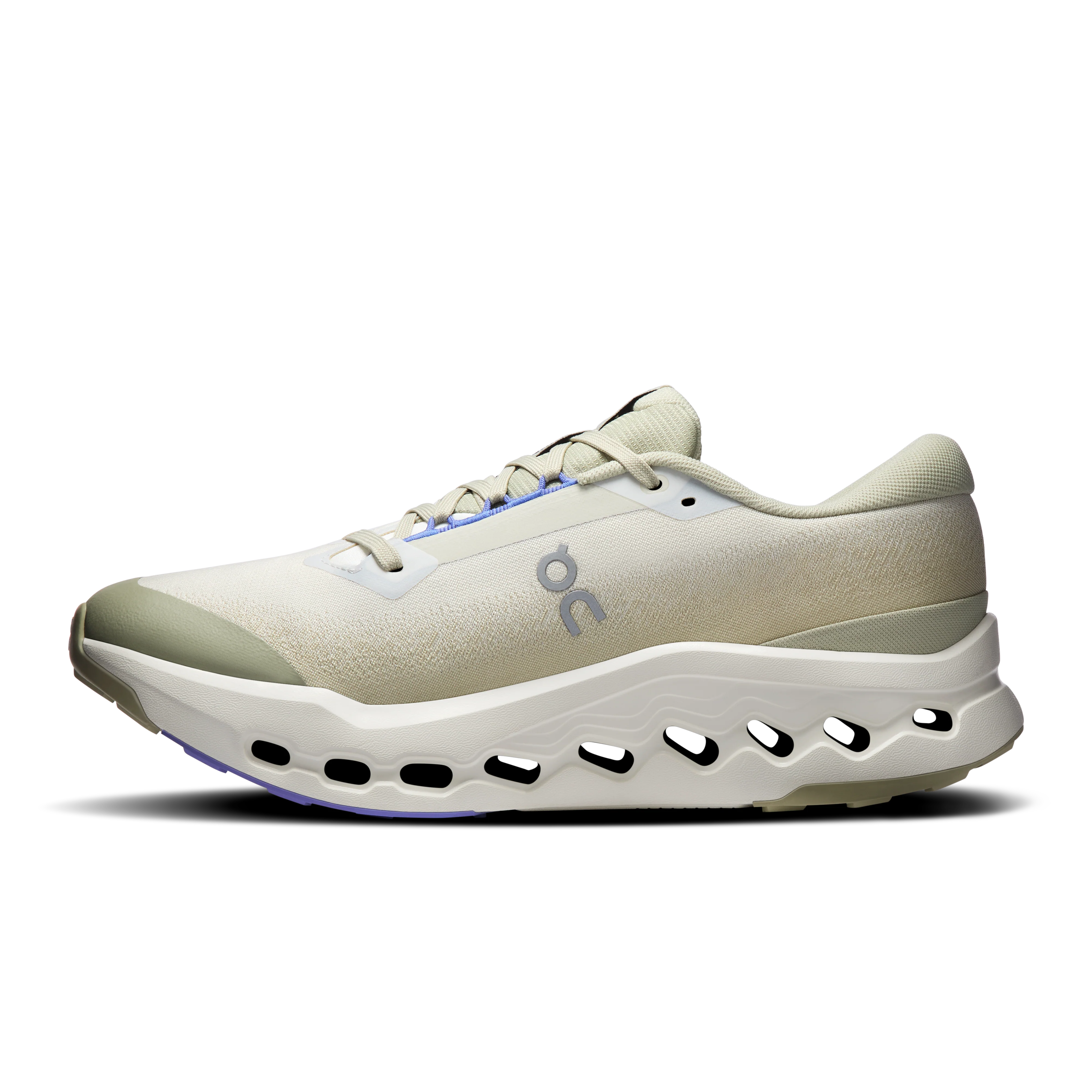 On Running Men's Cloudsurfer Trail 2 Waterproof Shoes - Ghost / Chalk - Image 4