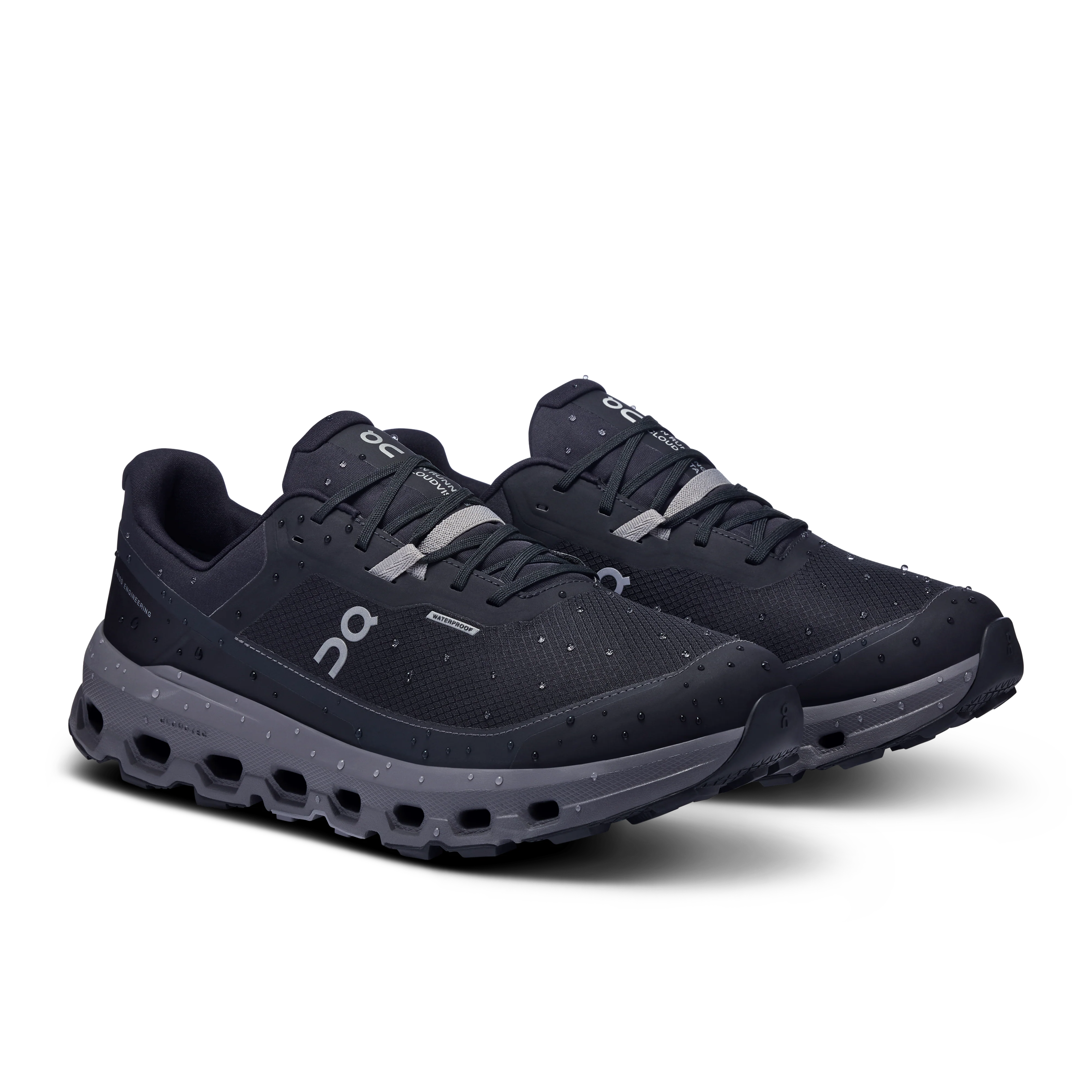 On Running Men's Cloudvista 2 Waterproof Shoes - Black / Eclipse - Image 2