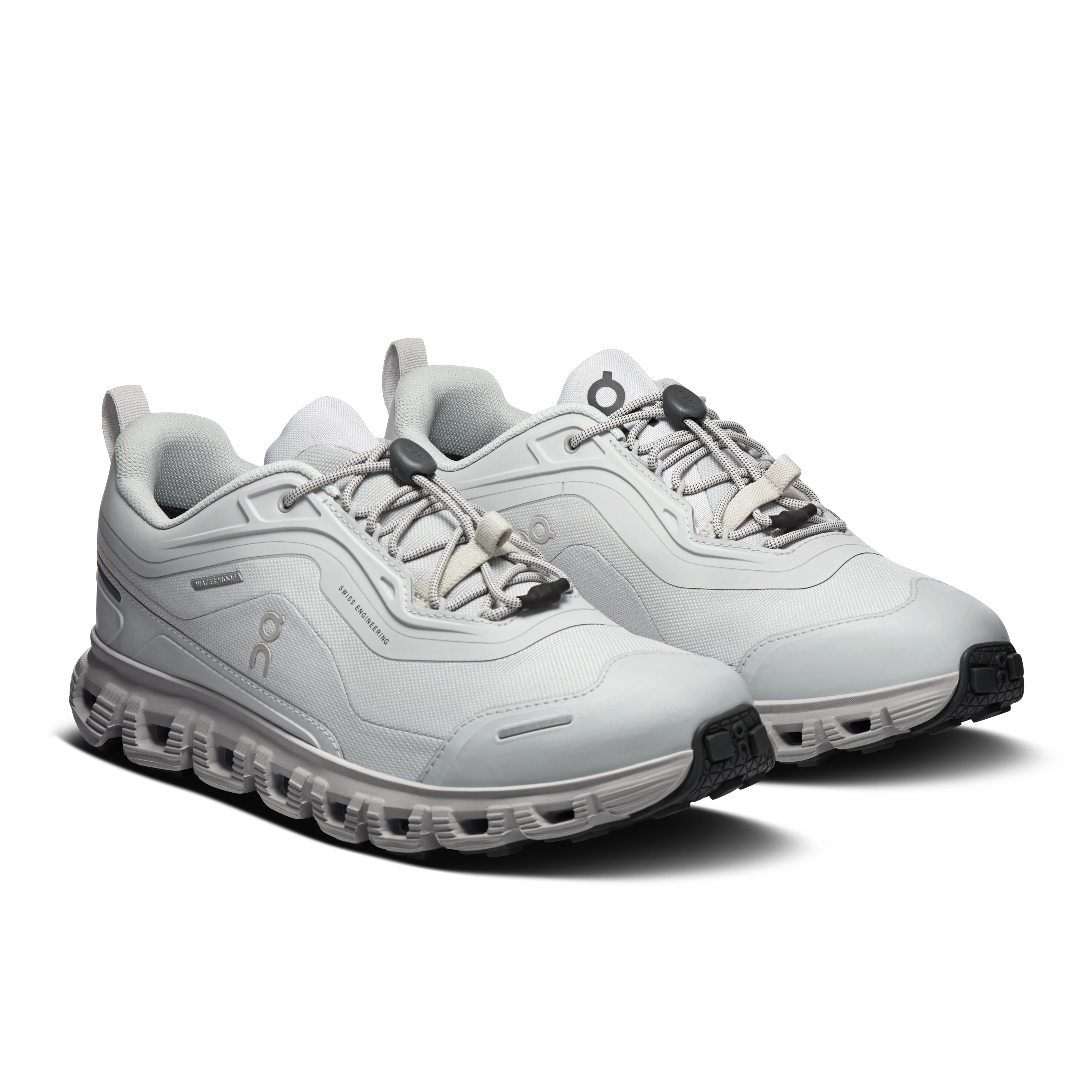 On Running Women's Cloud 6 Geo Waterproof Shoes - Wolf / Wolf - Image 2