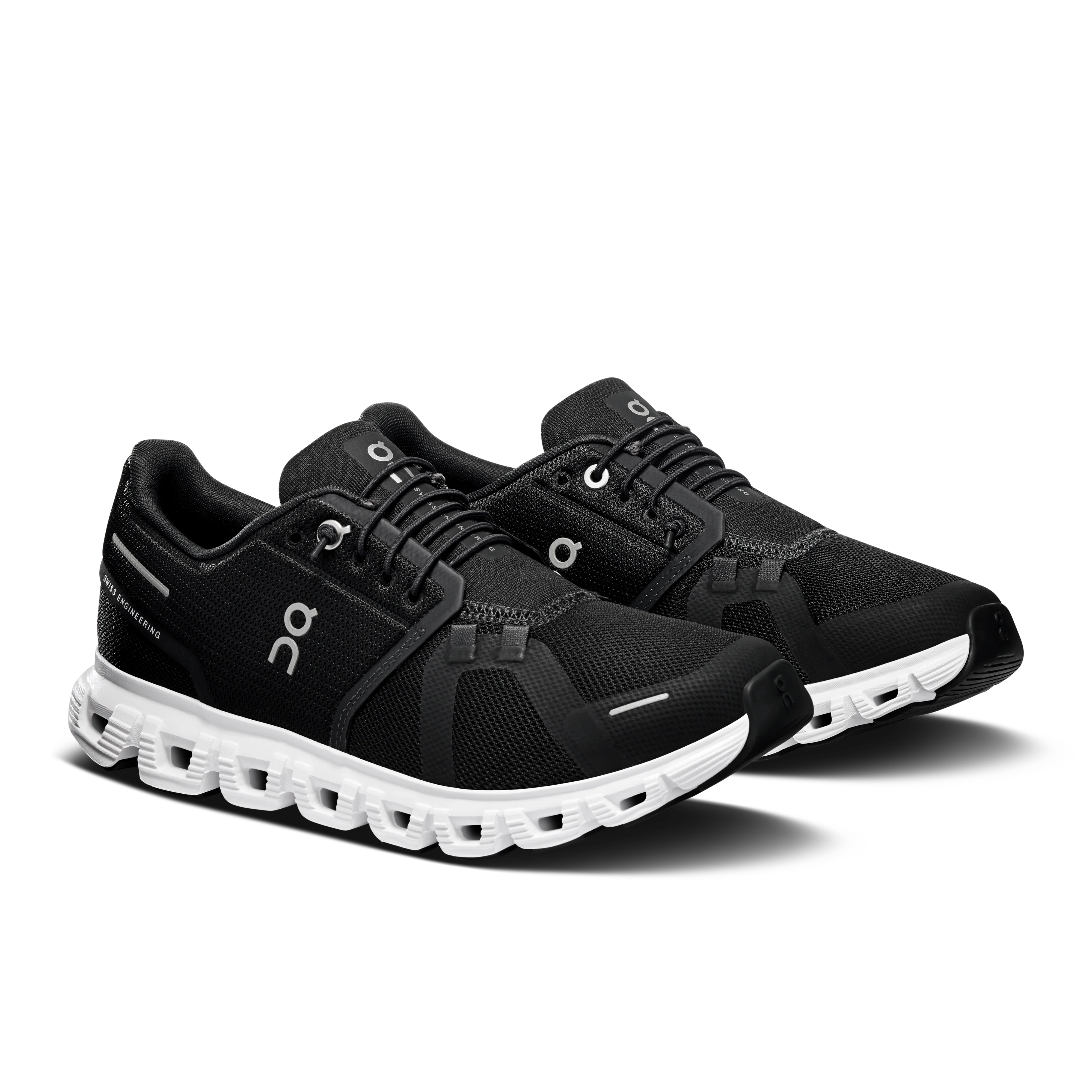 On Running Women's Cloud 6 Shoes - Black / White - Image 2