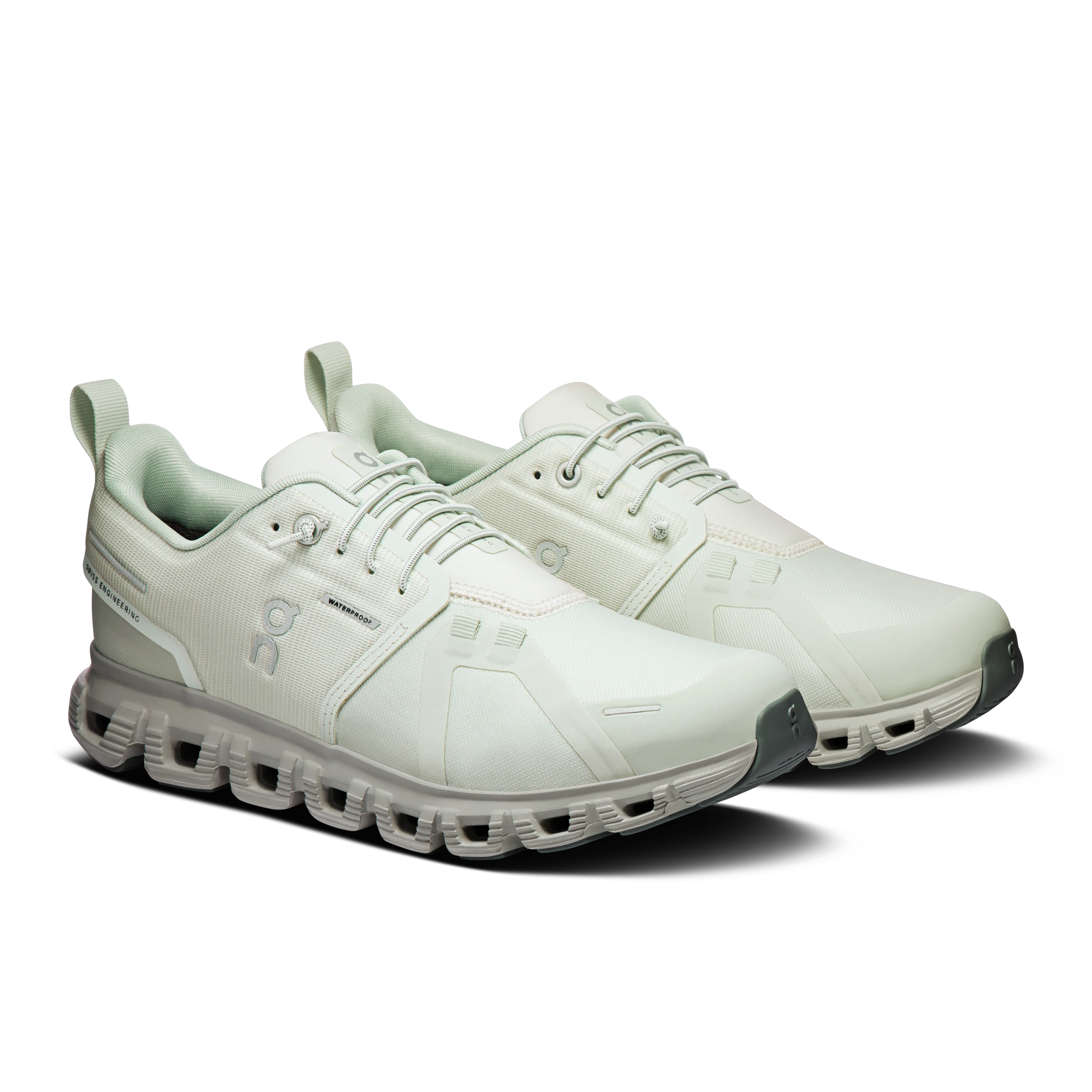 On Running Women's Cloud 6 Waterproof Shoes - Iceberg / Tin - Image 2
