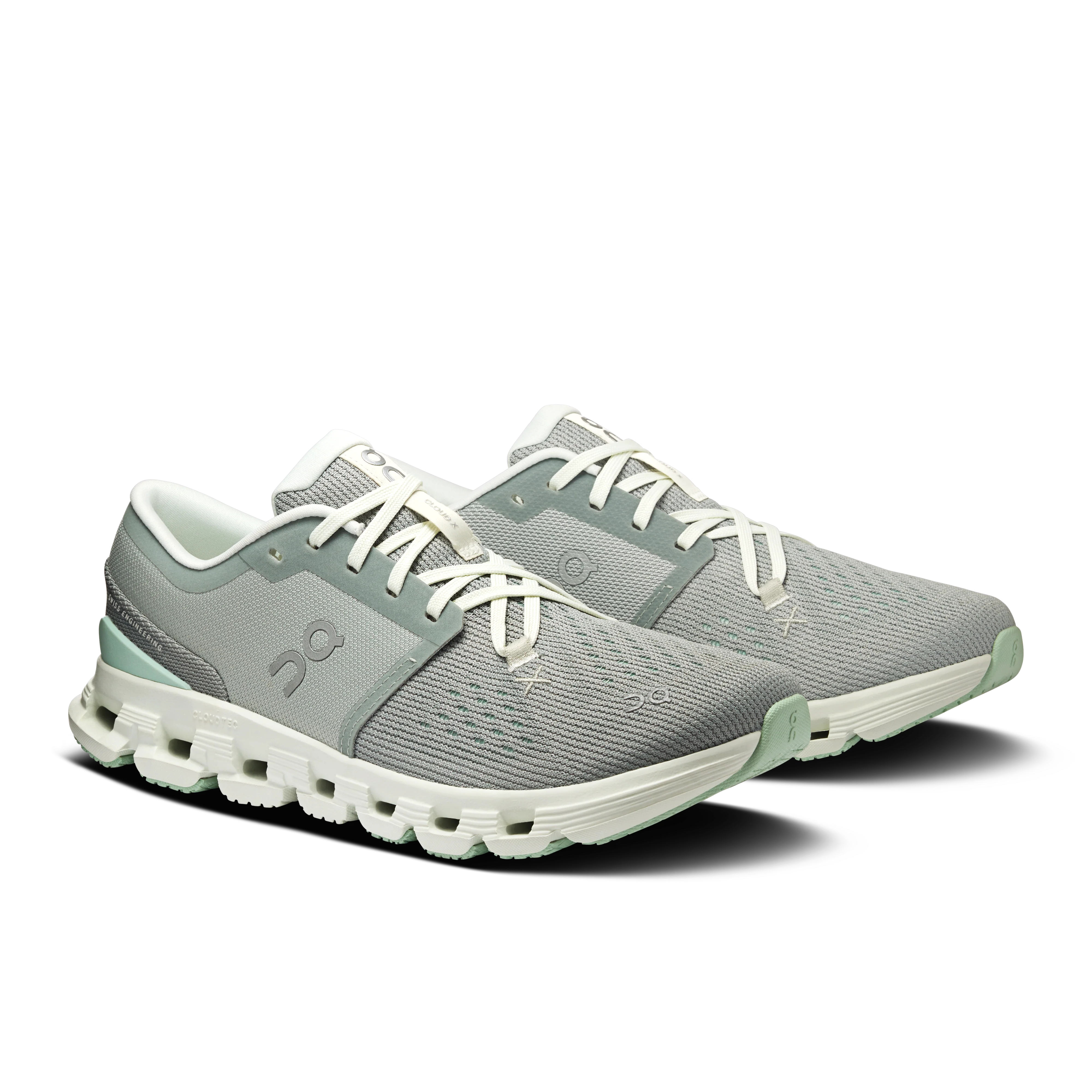 On Running Women's Cloud X 4 Shoes - Tin / Iceberg - Image 2