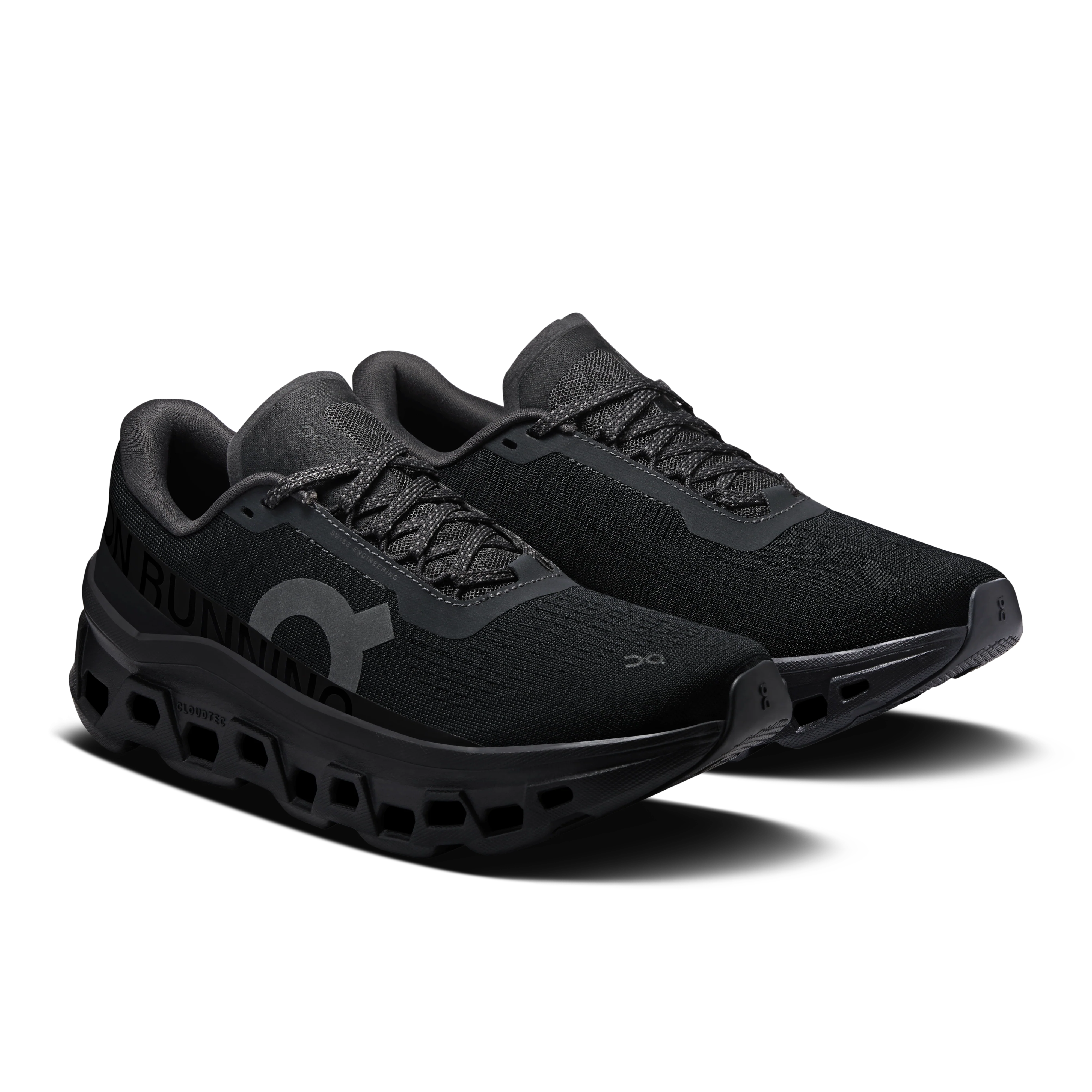 On Running Women's Cloudmonster 1 Shoes - Black / Black - Image 2