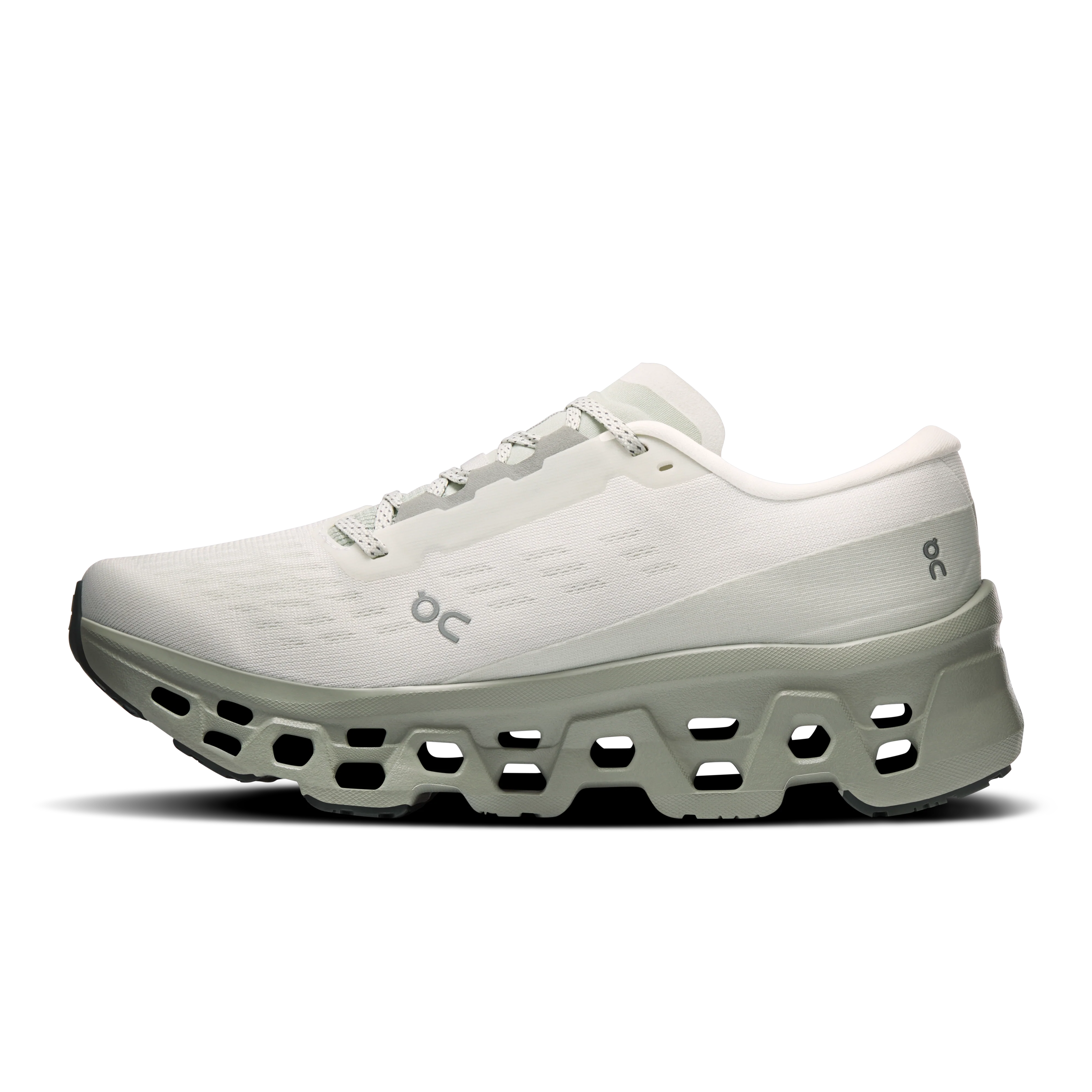 On Running Women's Cloudmonster 3 Shoes - Ivory / Tin - Image 4