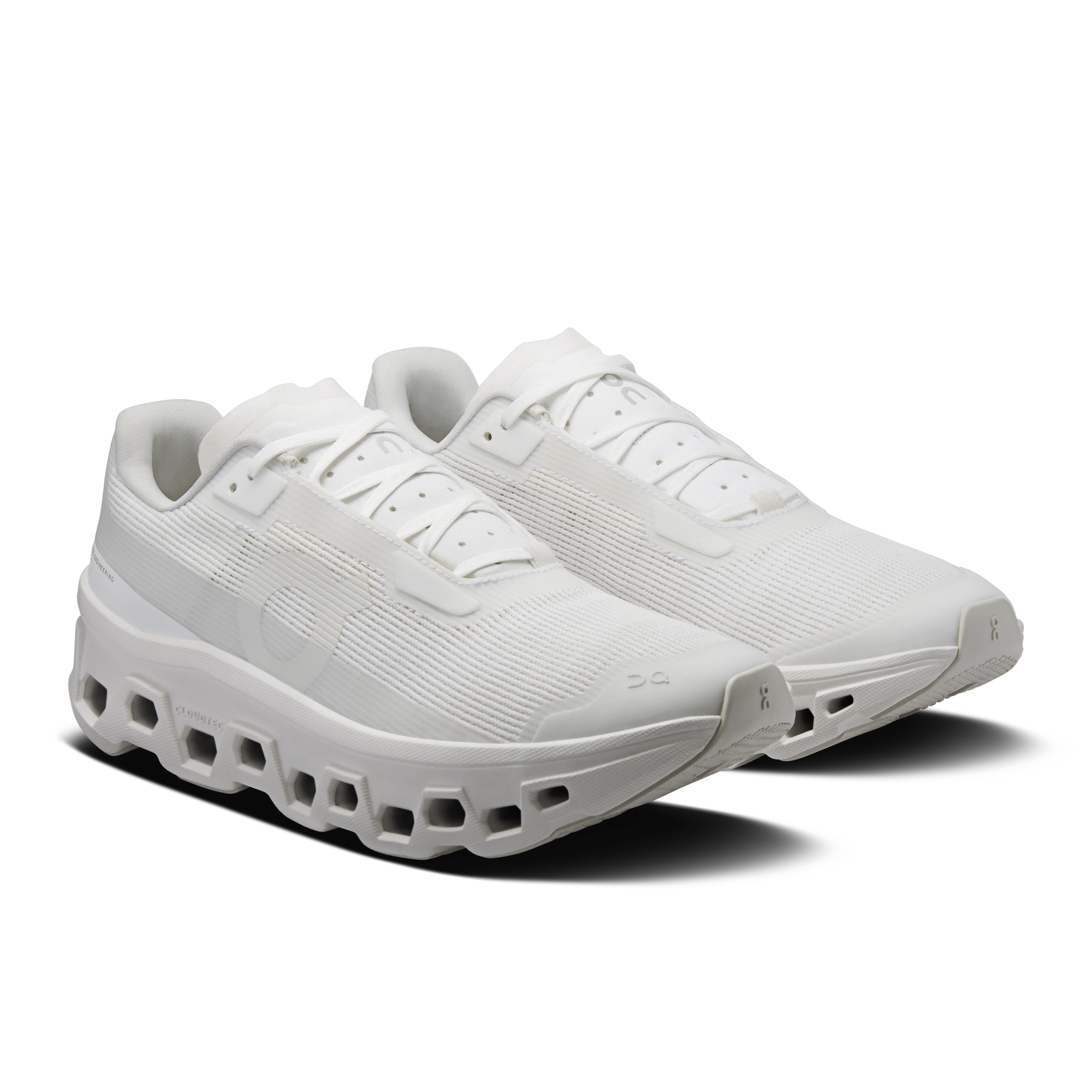 On Running Women's Cloudmonster Void Shoes - White / White - Image 2