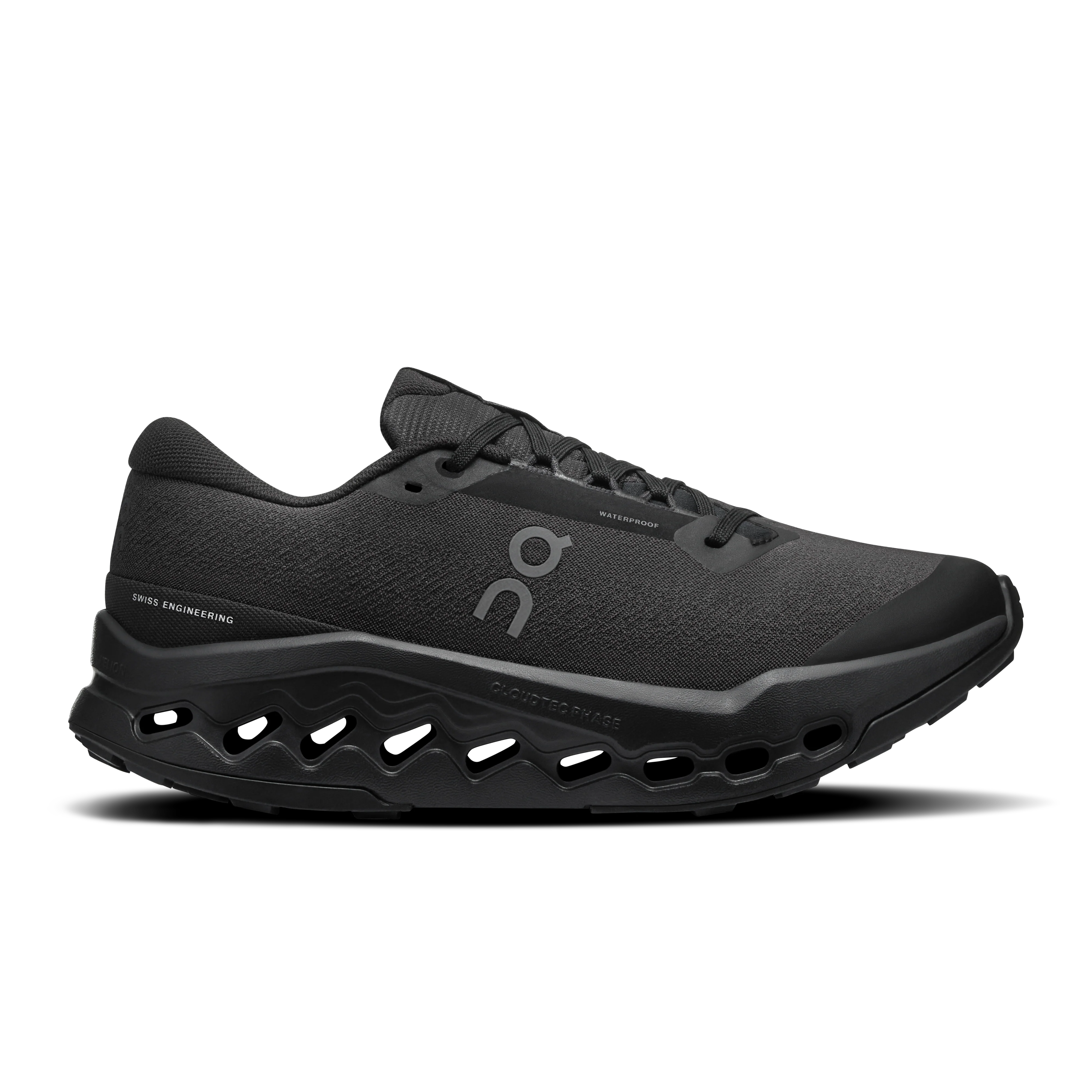 On Running Women's Cloudsurfer Trail 2 Waterproof Shoes - Black / Black