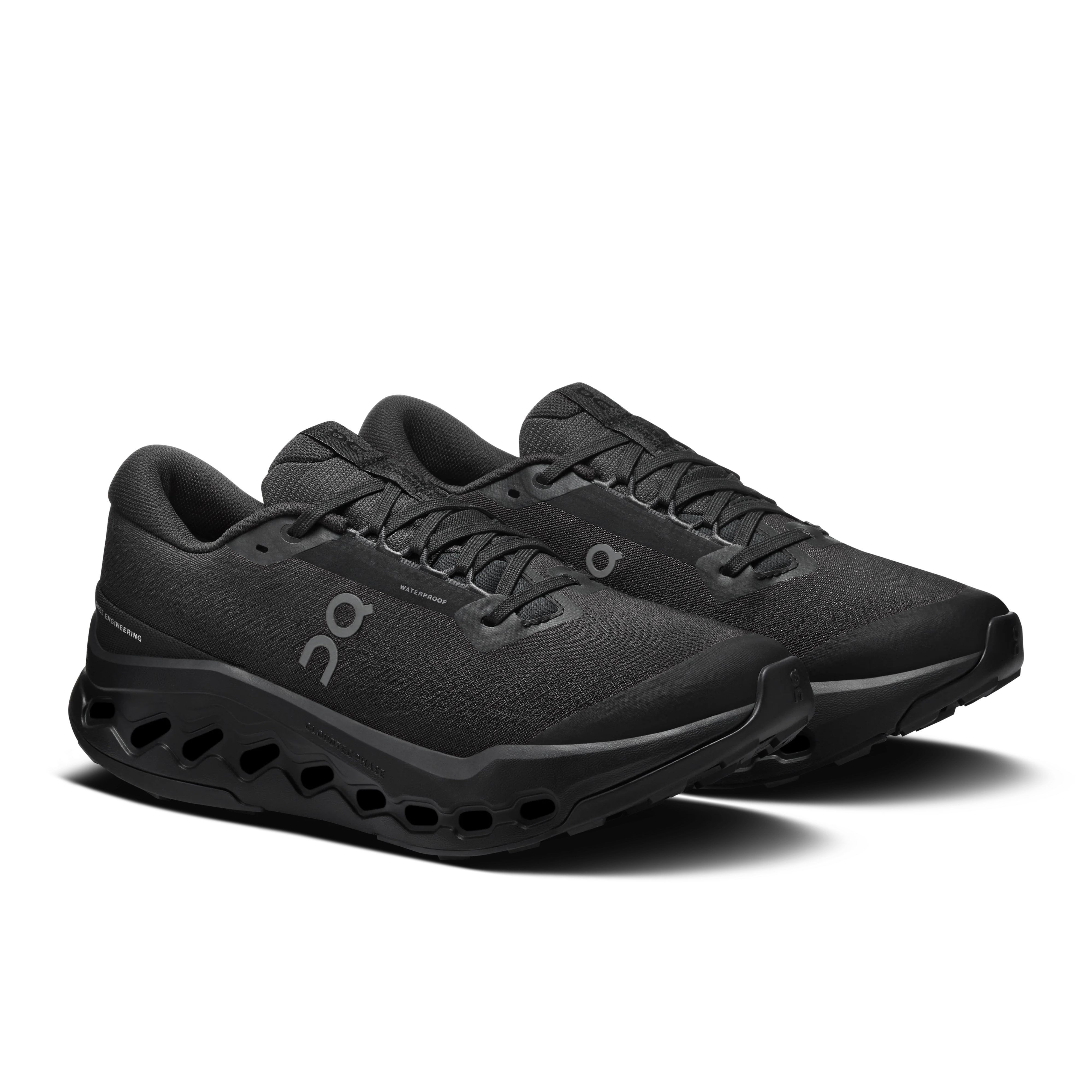 On Running Women's Cloudsurfer Trail 2 Waterproof Shoes - Black / Black - Image 2