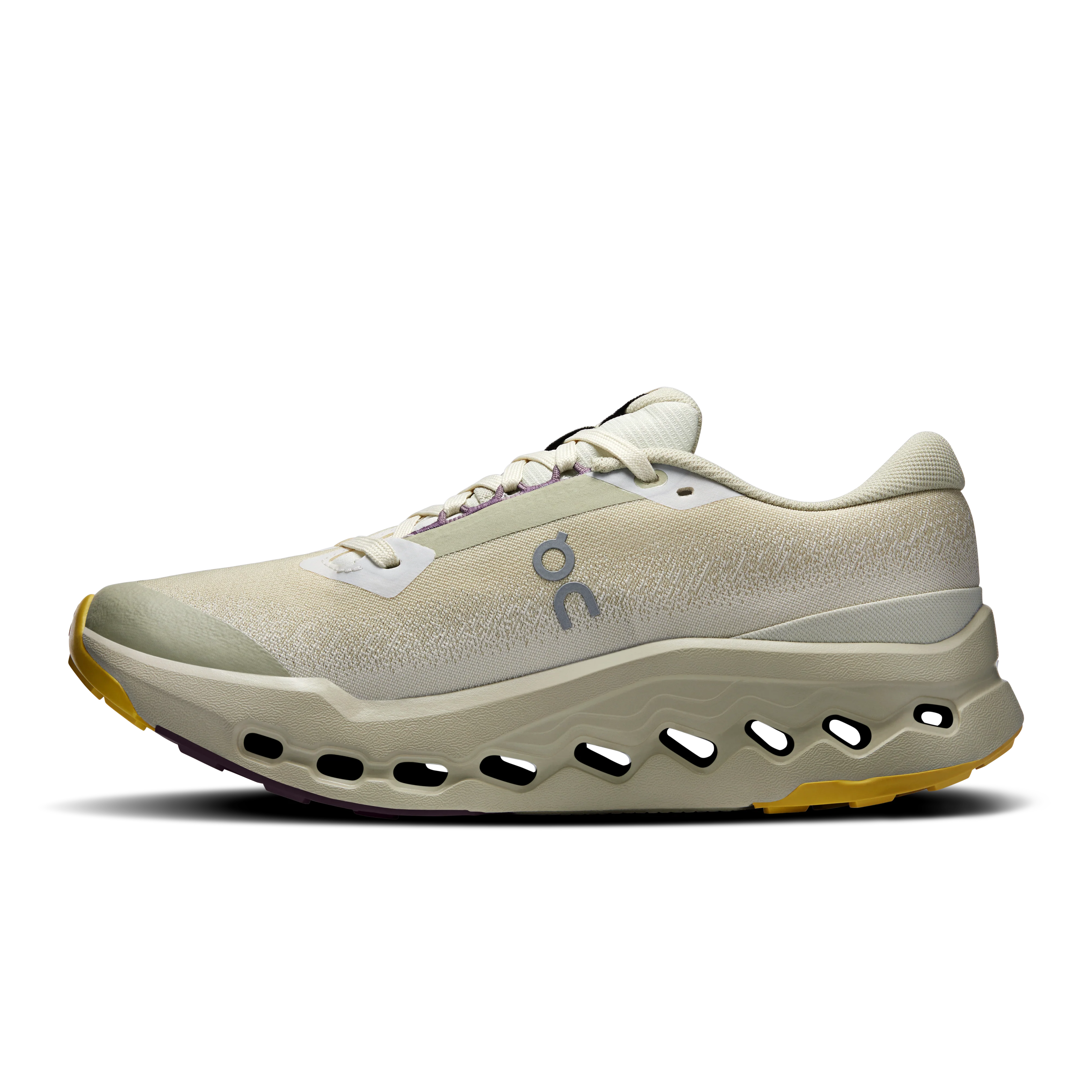 On Running Women's Cloudsurfer Trail 2 Waterproof Shoes - Ghost / Chalk - Image 4