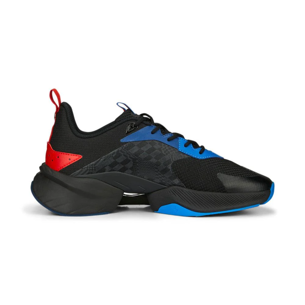 PUMA Men's BMW M Motorsport LGND Renegade Shoes - Black / Cool Cobalt / Pop Red - Image 4