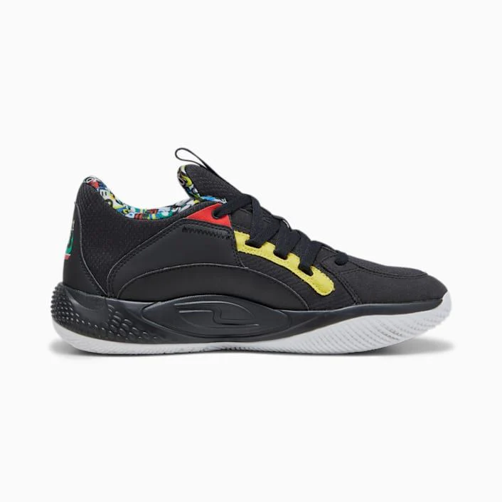 Puma Men's Court Rider Chaos Trash Talk Shoes - Black / Yellow / Green / Blue / White - Image 7