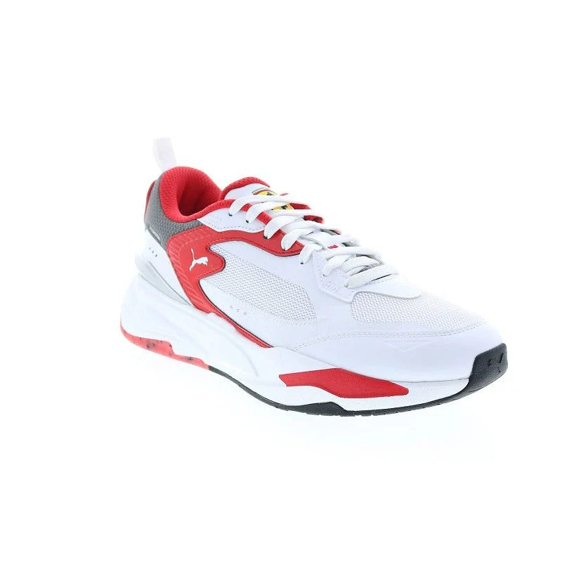 Puma Men's Ferrai RS Fast Shoes - White / Rosso Corsa Red / Smoked Pearl - Image 2