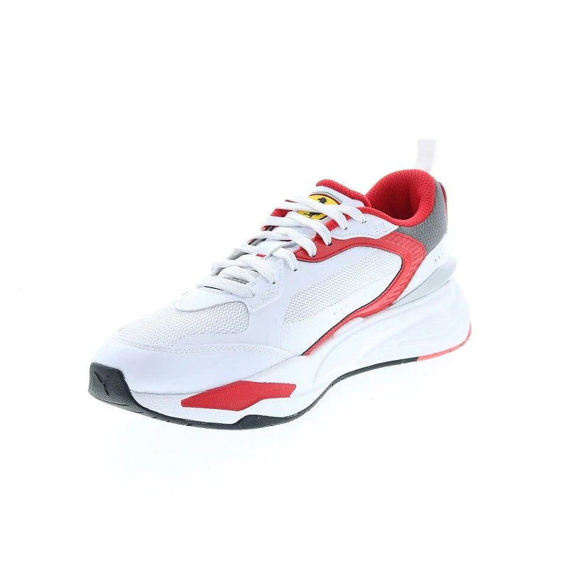 Puma Men's Ferrai RS Fast Shoes - White / Rosso Corsa Red / Smoked Pearl - Image 3