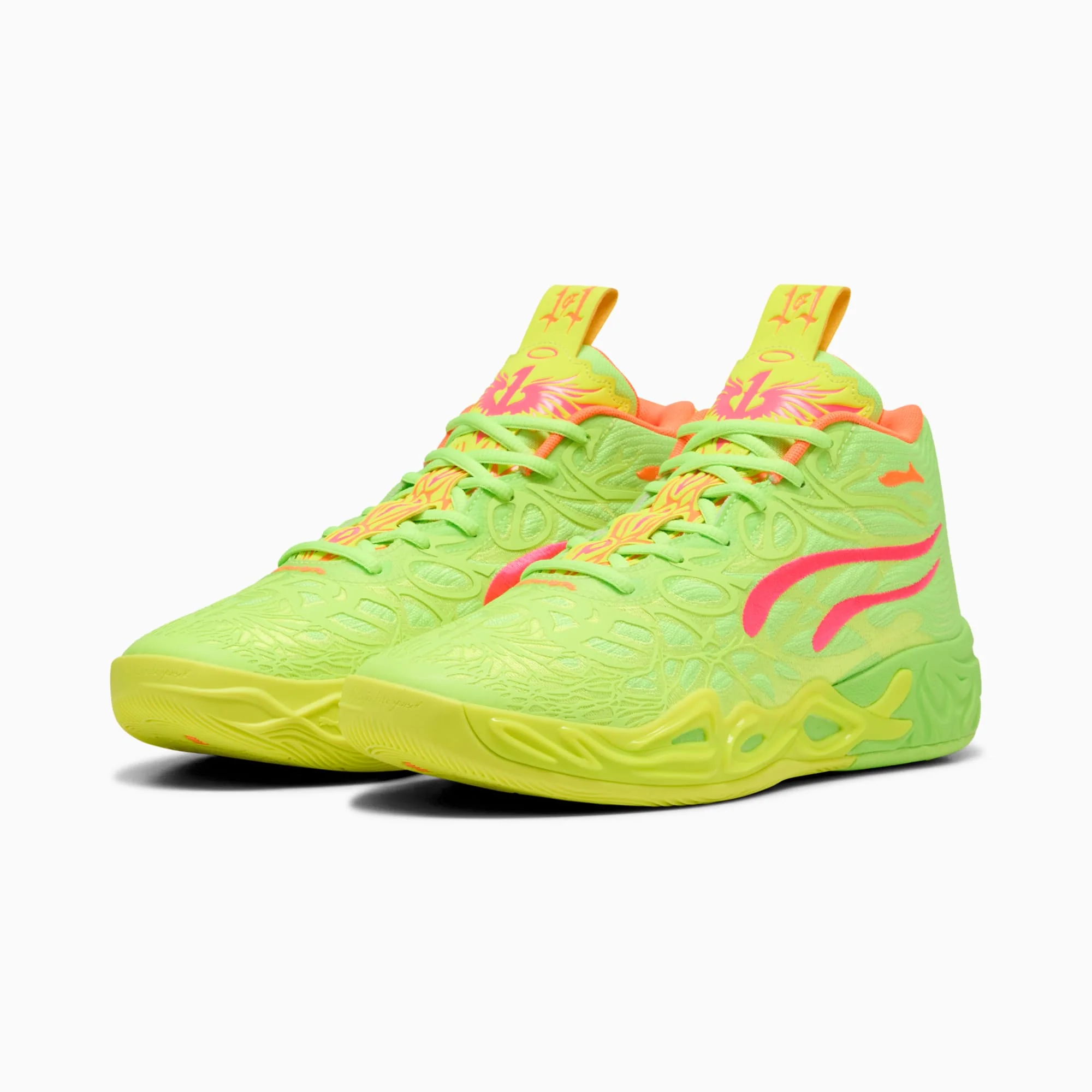 Puma Men's Mb.04 Gem Shoes - Yellow Alert / Green Glare / Pink Alert - Image 2