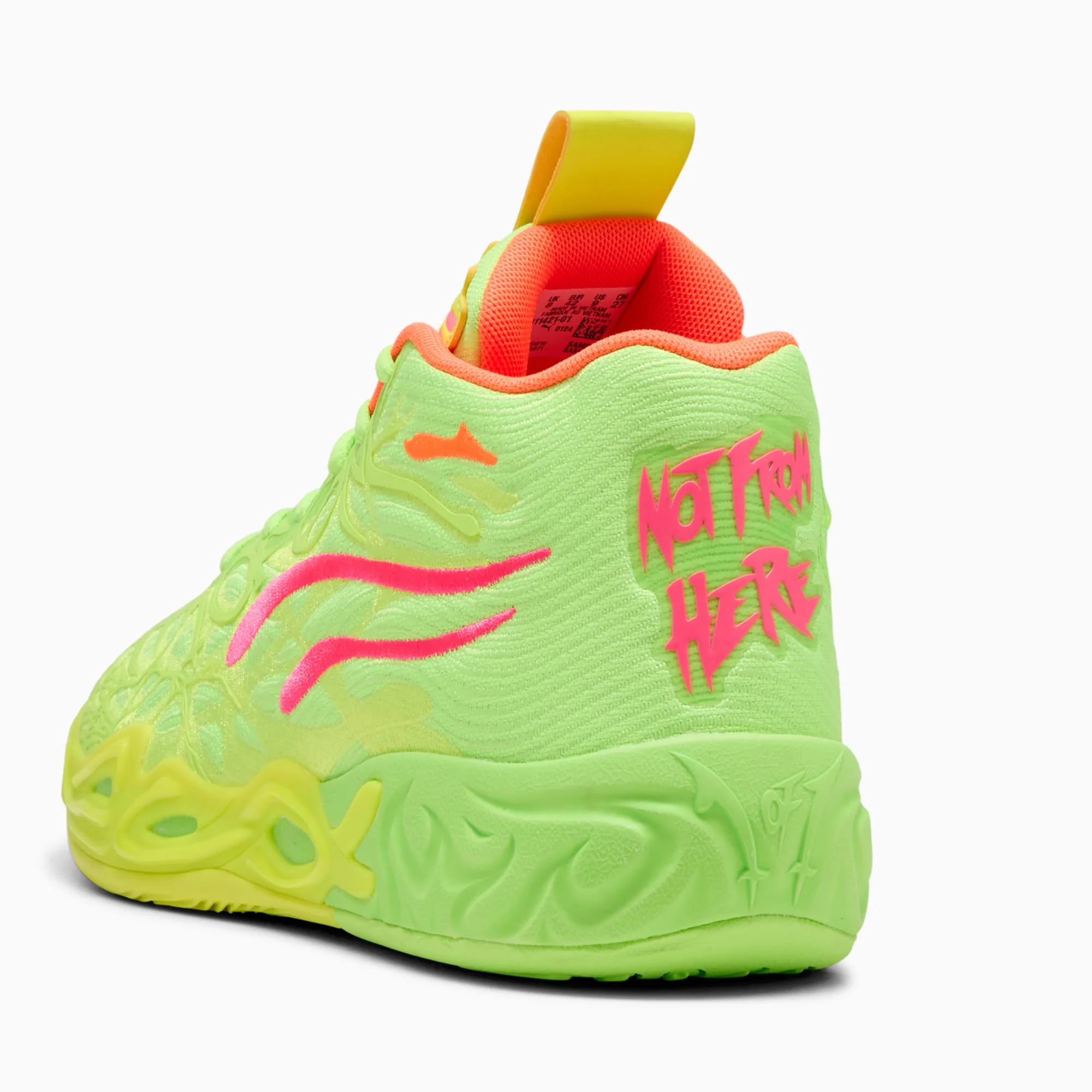 Puma Men's Mb.04 Gem Shoes - Yellow Alert / Green Glare / Pink Alert - Image 7