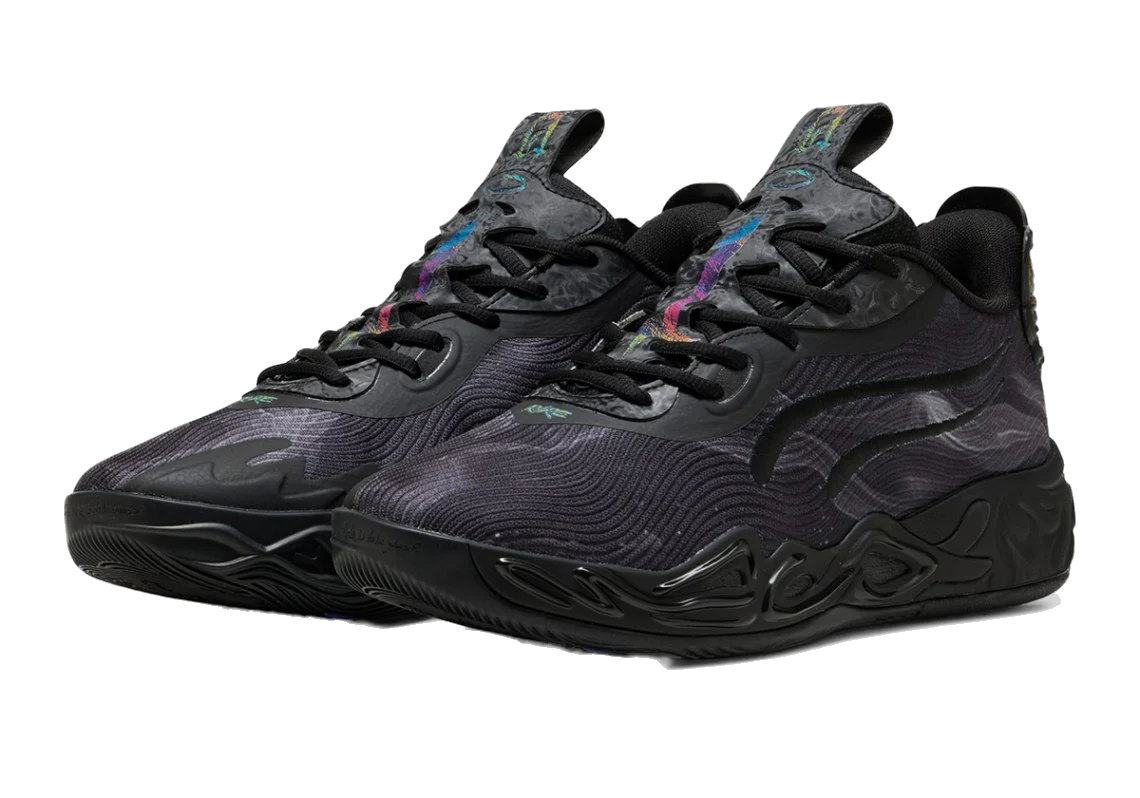 Puma Men's Mb.04 Lo Team Shoes - Black / Dark Amethyst - Image 2